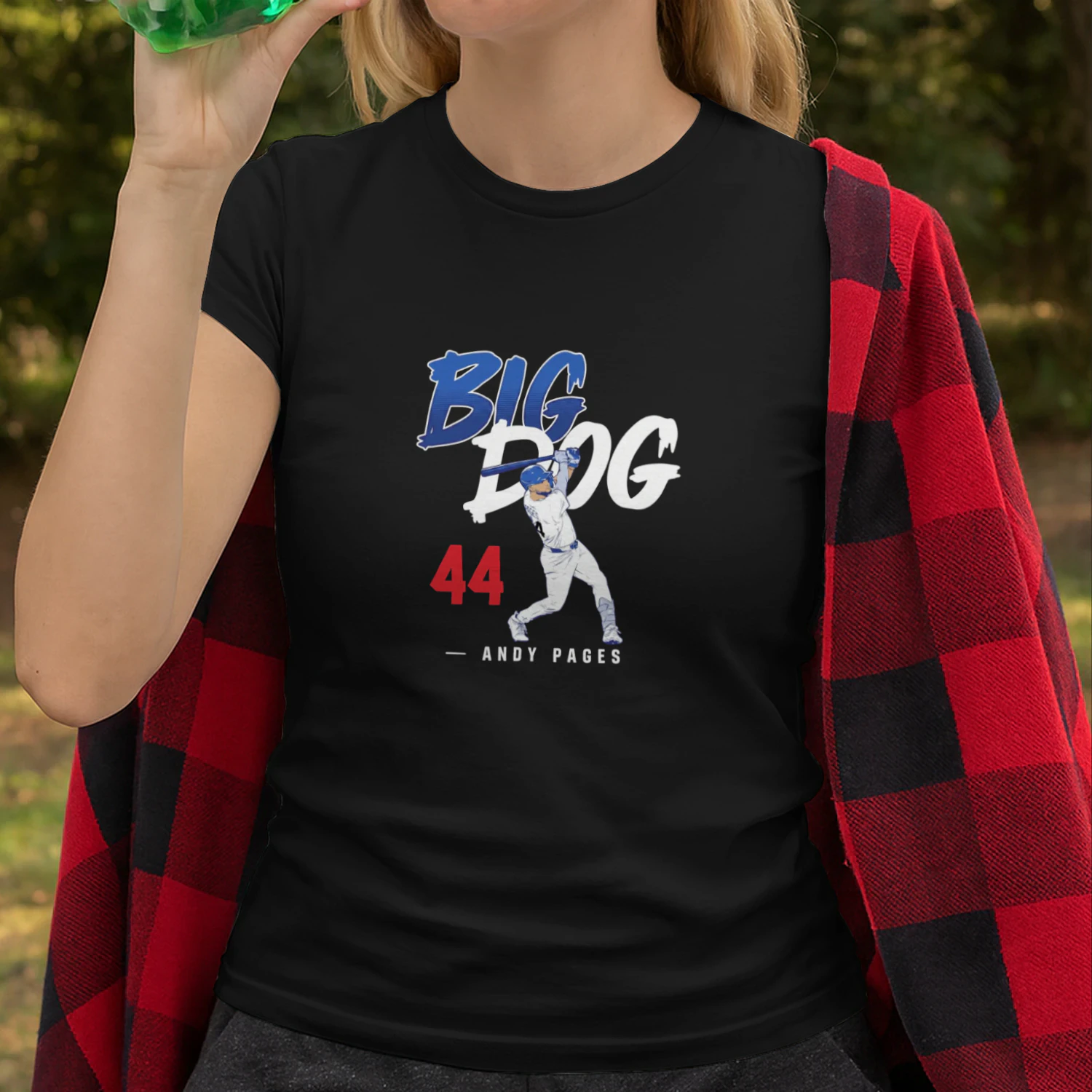 Andy Pages Big Dog 44 Los Angeles Dodgers slugger swing shirt