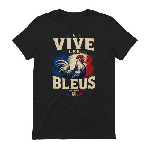 Vive Les Bleus France Football Fan T-Shirt