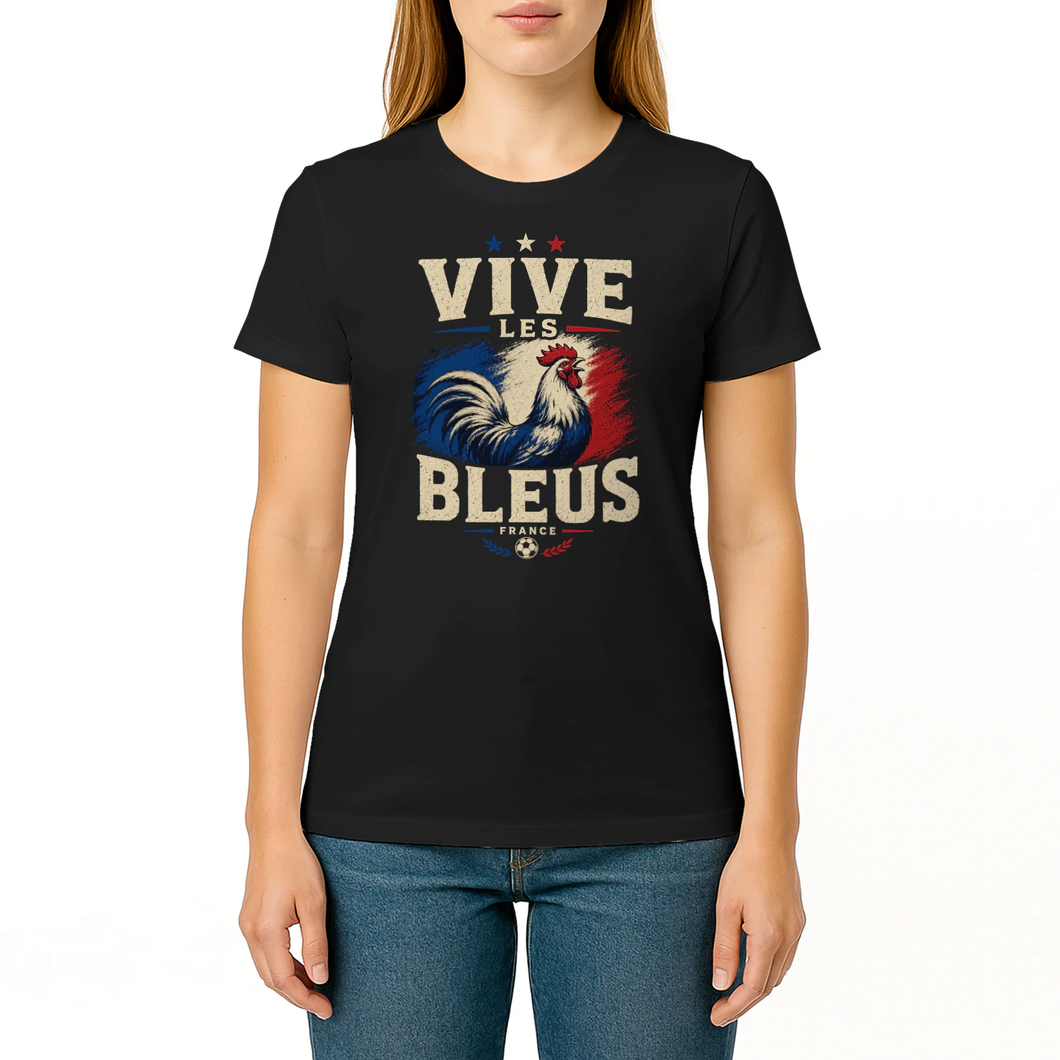 Vive Les Bleus France Football Fan T-Shirt