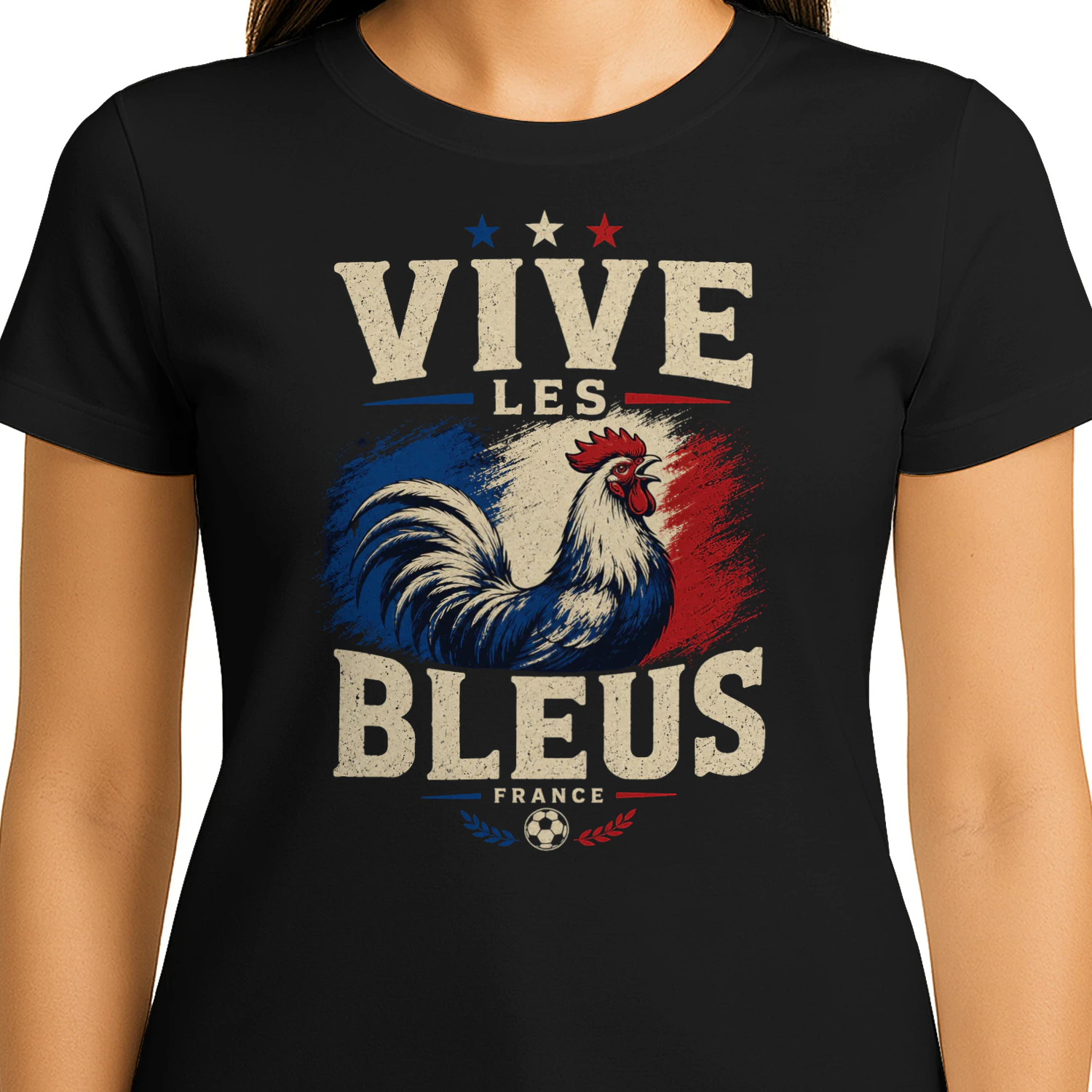 Vive Les Bleus France Football Fan T-Shirt