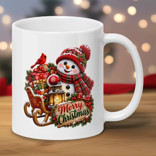  Cute Christmas Reindeer Holiday Mug, Festive Winter Coffee Cup, Merry Christmas Xmas Gift