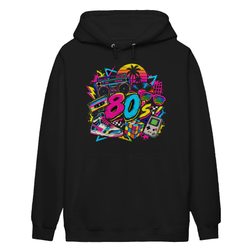 Vibrant 80s retro style graphic design featuring classic2
