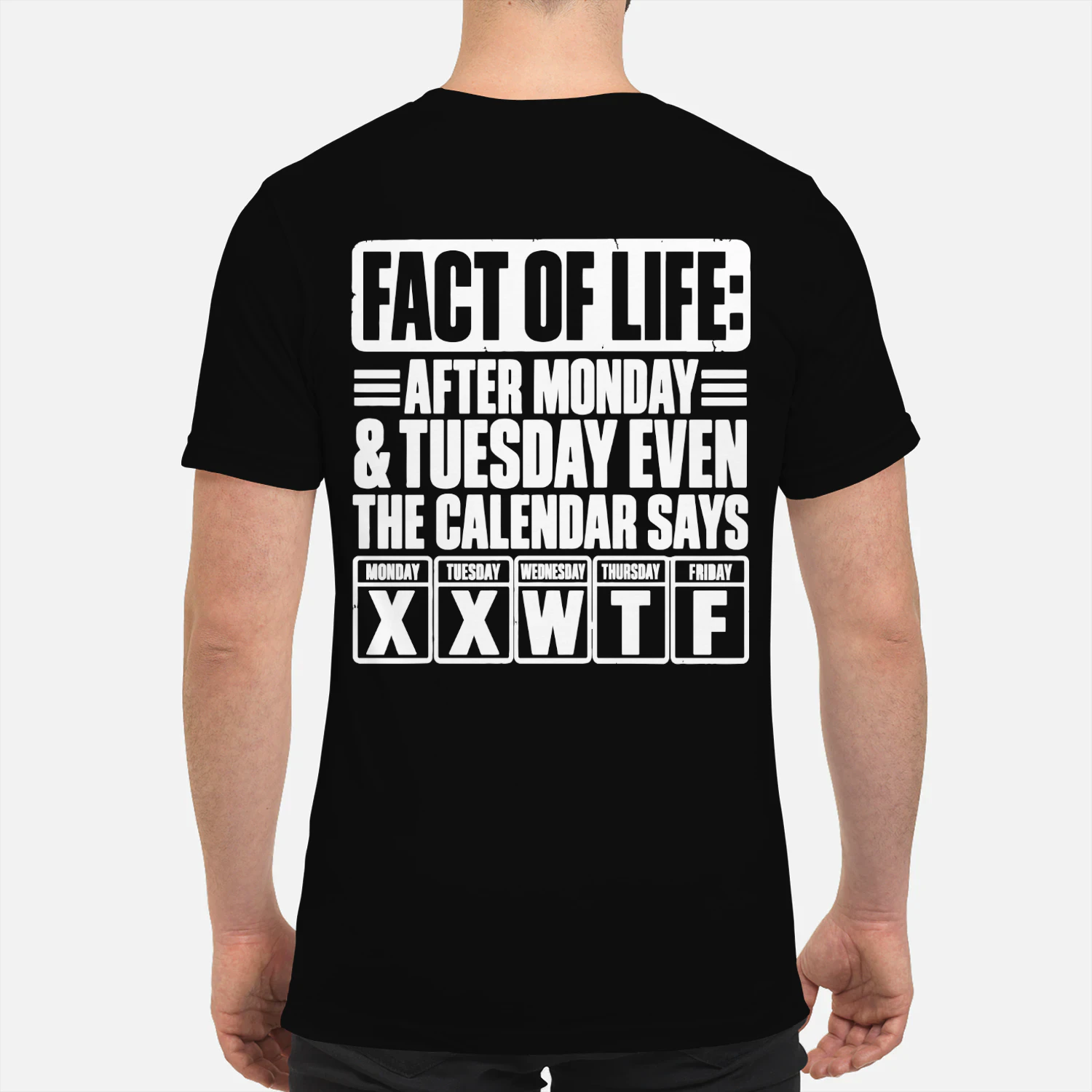 Fact of Life Calendar Says WTF Humor T-Shirt