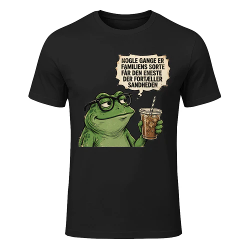 Grappig Zwart Schaap Familie T-shirt - Sarcasme Kikker Iced Coffee Shirt - Zwarte Schaap Waarheid Shirt Dames Cadeau