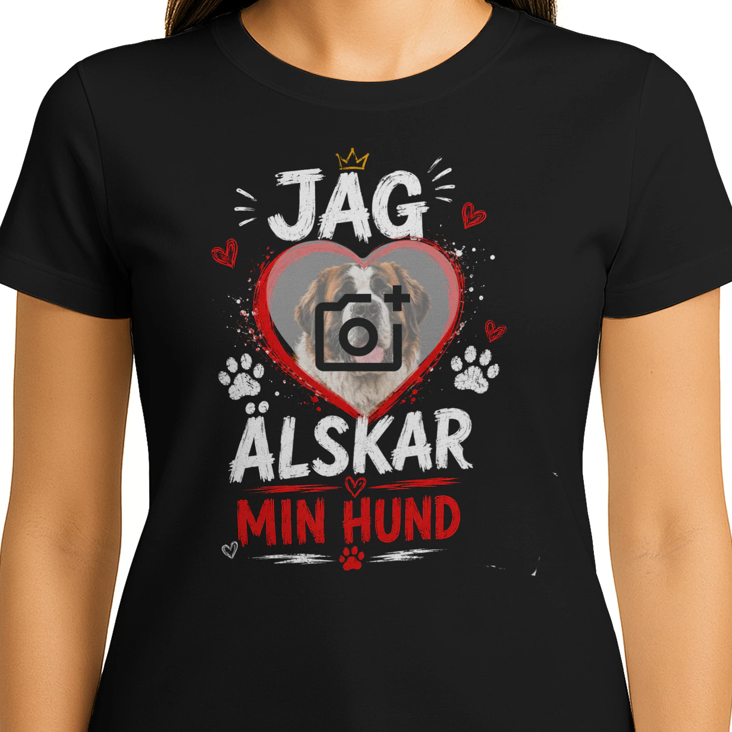 Jag Älskar Min Hund | Sankt Bernhard | Hundälskare | Rolig Hunddesign | Present till Hundägare
