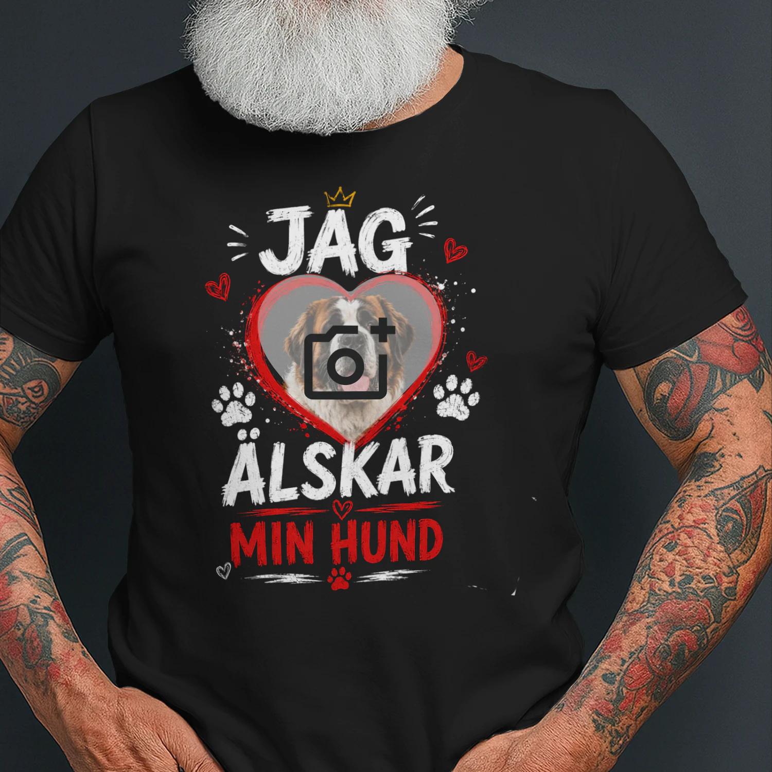 Jag Älskar Min Hund | Sankt Bernhard | Hundälskare | Rolig Hunddesign | Present till Hundägare