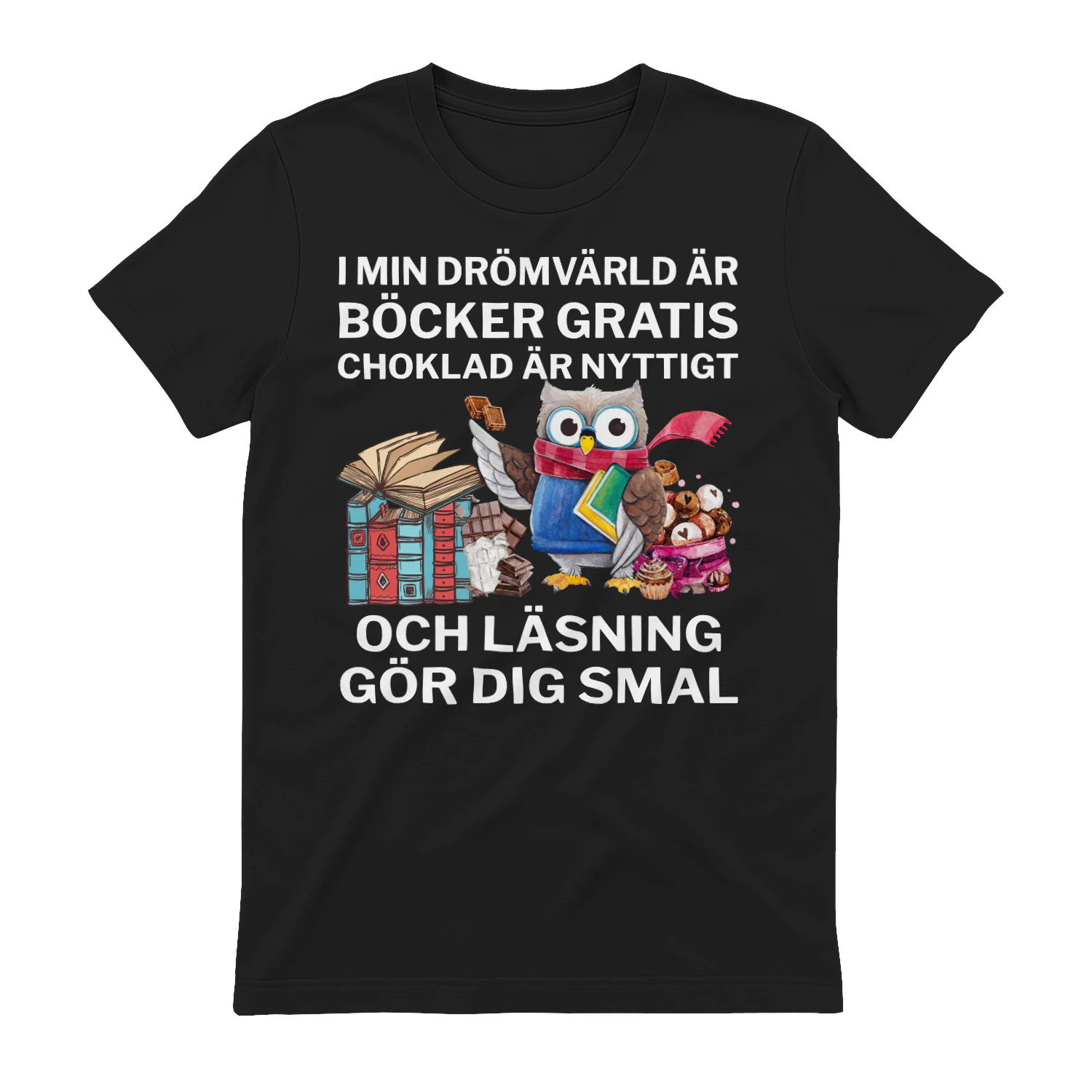I min drömvärld är böcker gratis, choklad är nyttigt och läsning gör dig smal