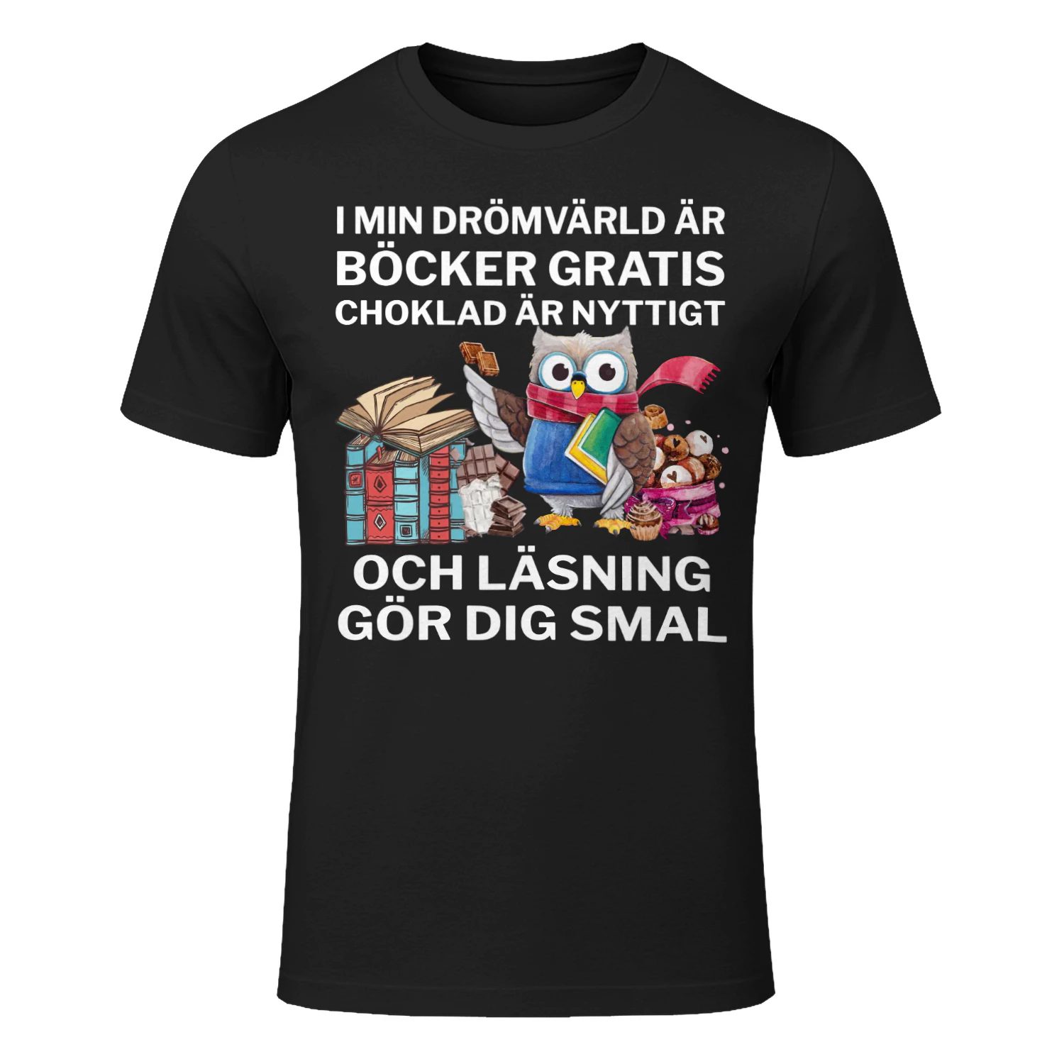 I min drömvärld är böcker gratis, choklad är nyttigt och läsning gör dig smal
