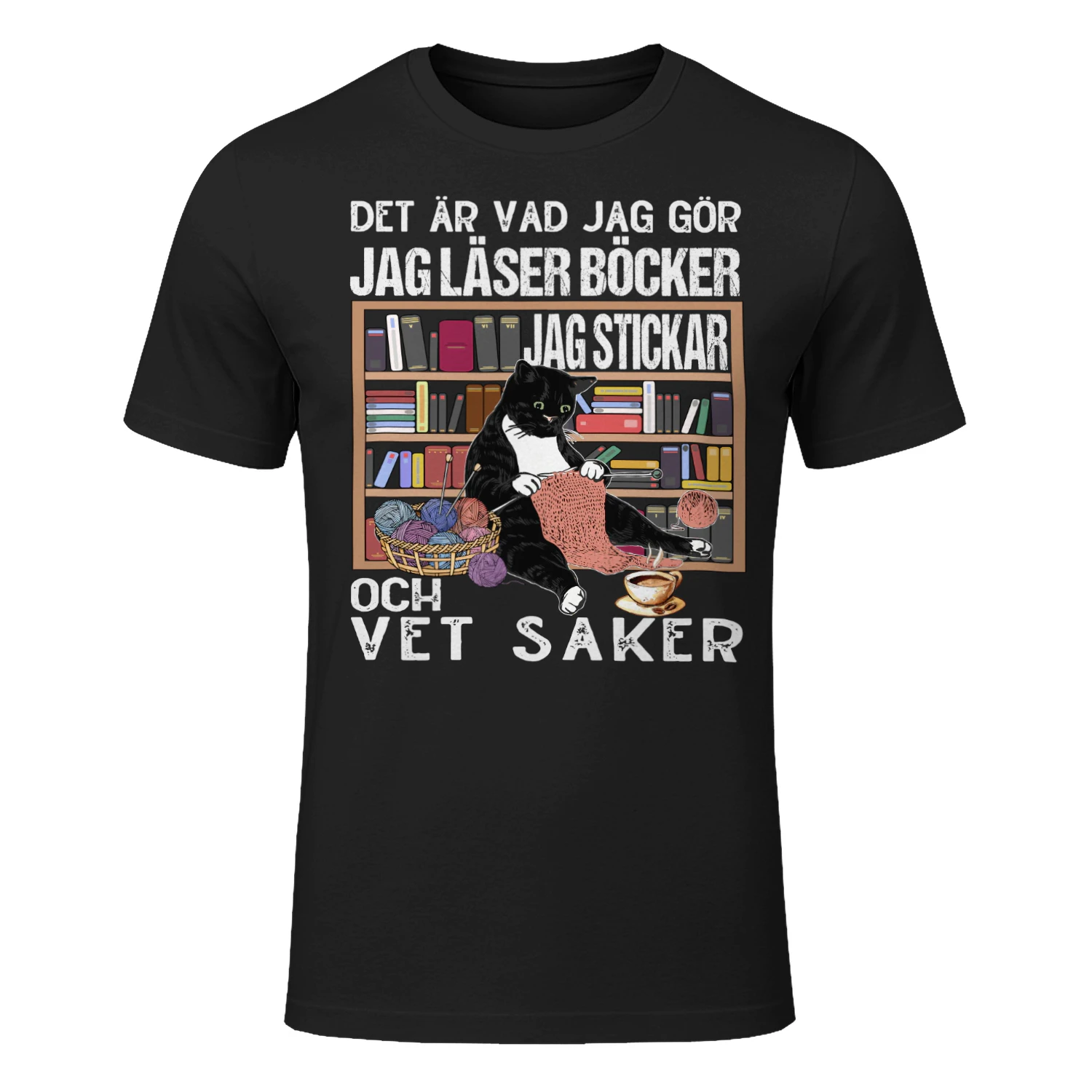 Det är vad jag gör. Jag läser böcker, stickar och vet saker
