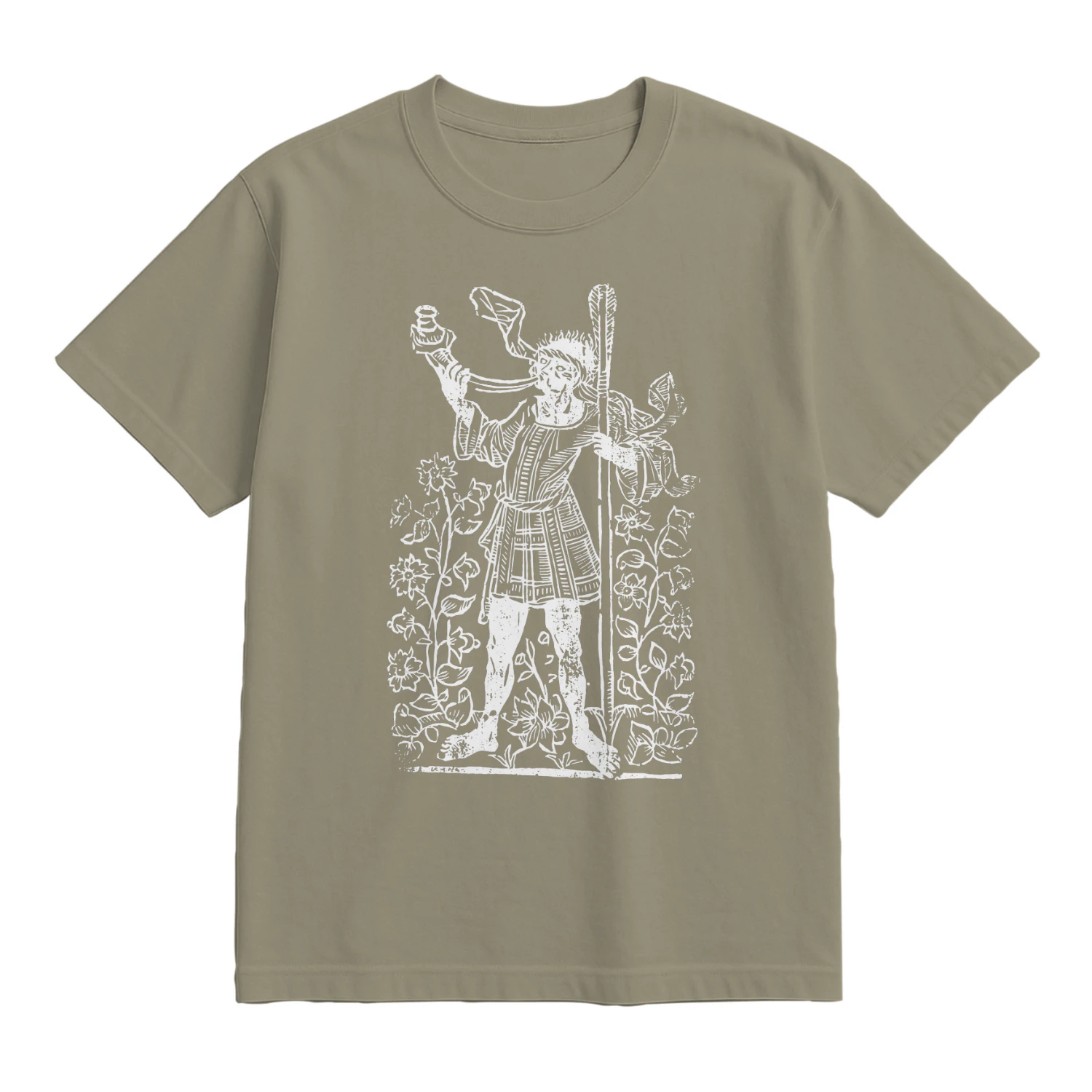 Vintage Medieval Woodcut Graphic T-Shirt – Dark Academia & Renaissance Folklore Aesthetic 