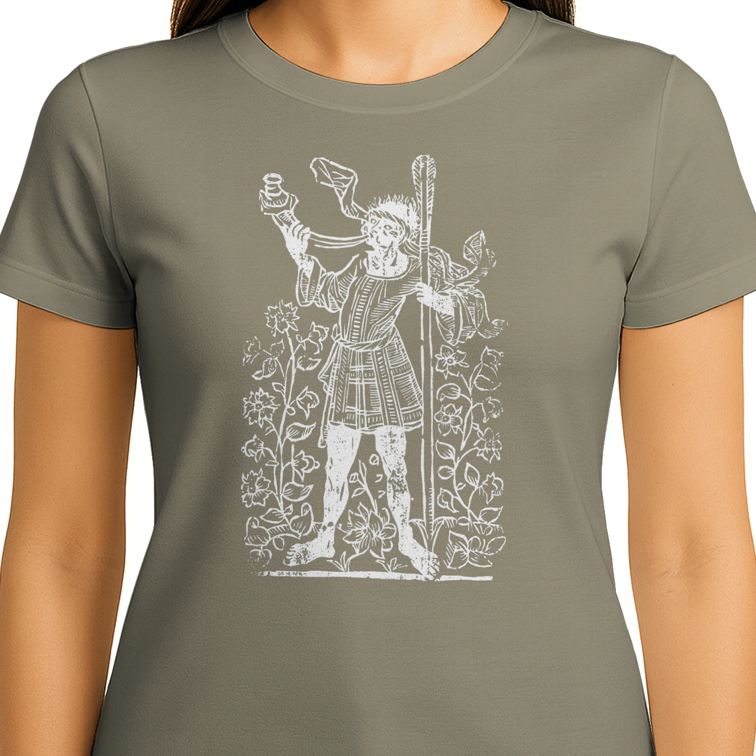 Vintage Medieval Woodcut Graphic T-Shirt – Dark Academia & Renaissance Folklore Aesthetic 