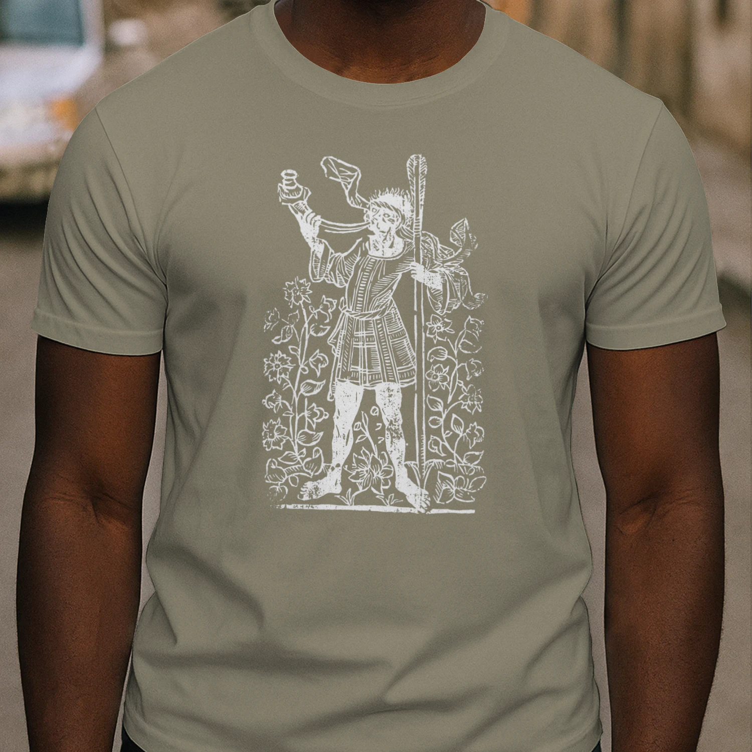 Vintage Medieval Woodcut Graphic T-Shirt – Dark Academia & Renaissance Folklore Aesthetic 