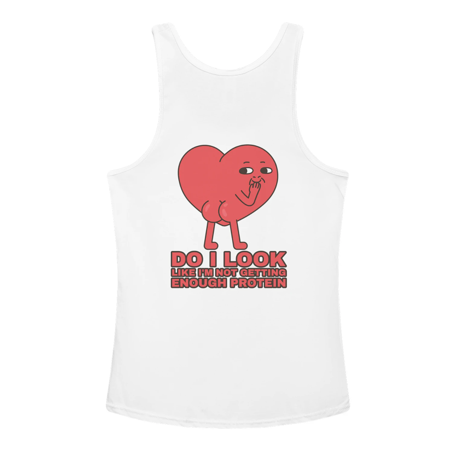 Do I Look Like I'm Not Getting Enough Protein? Funny Gym Tank Top – Cheeky Fitness & Bodybuilding Graphic Vest