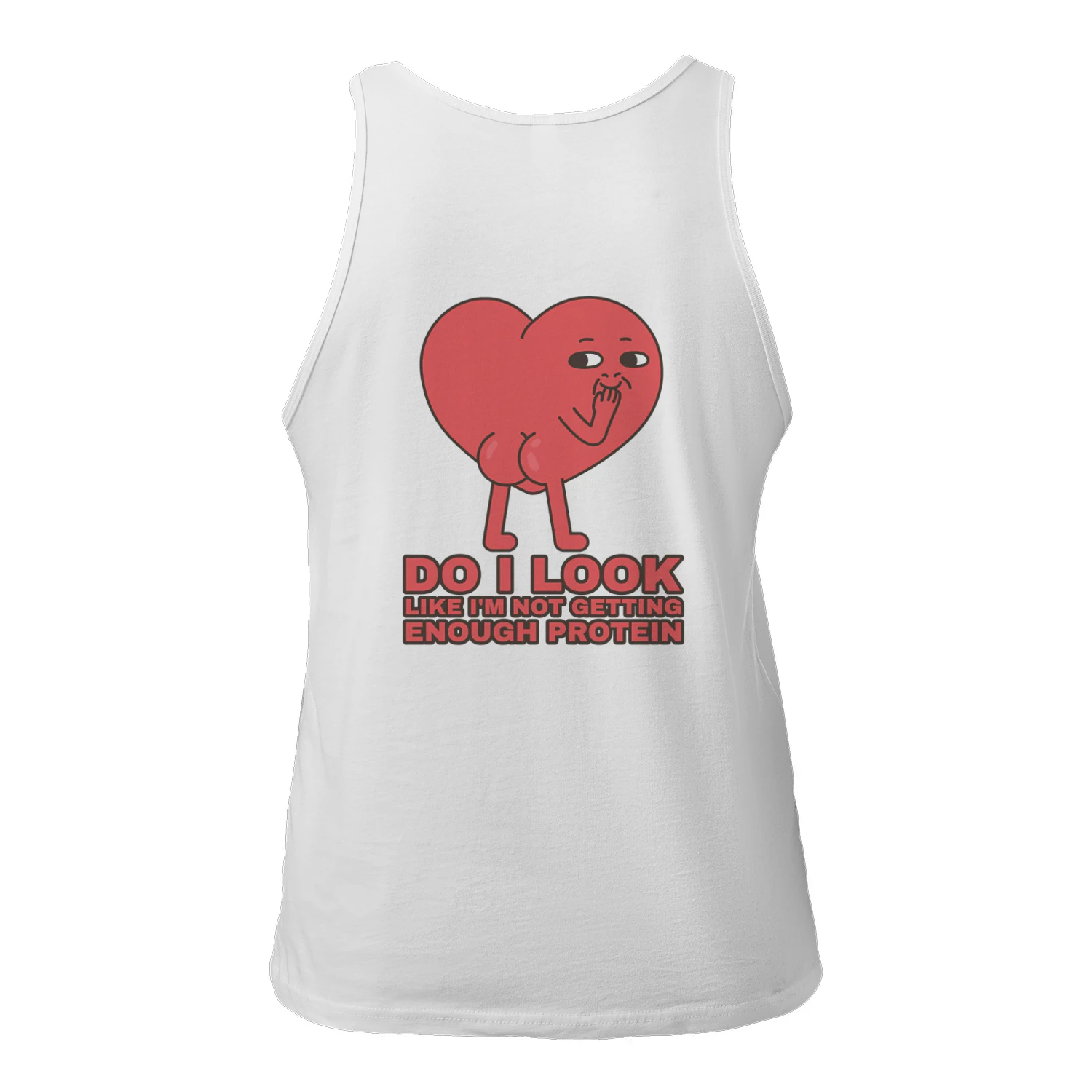 Do I Look Like I'm Not Getting Enough Protein? Funny Gym Tank Top – Cheeky Fitness & Bodybuilding Graphic Vest