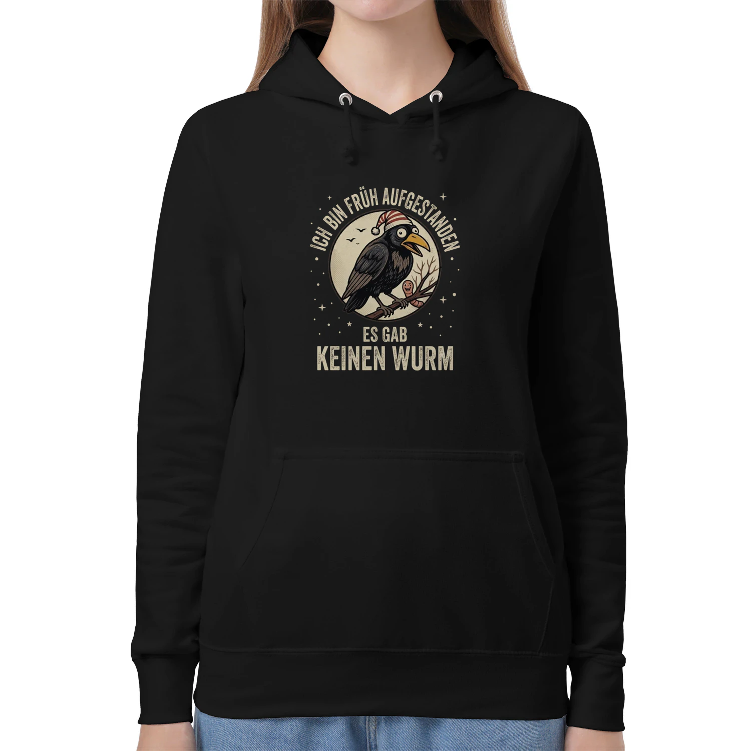 Lustiges Vogel Hoodie – Ich bin früh aufgestanden, es gab keinen Wurm