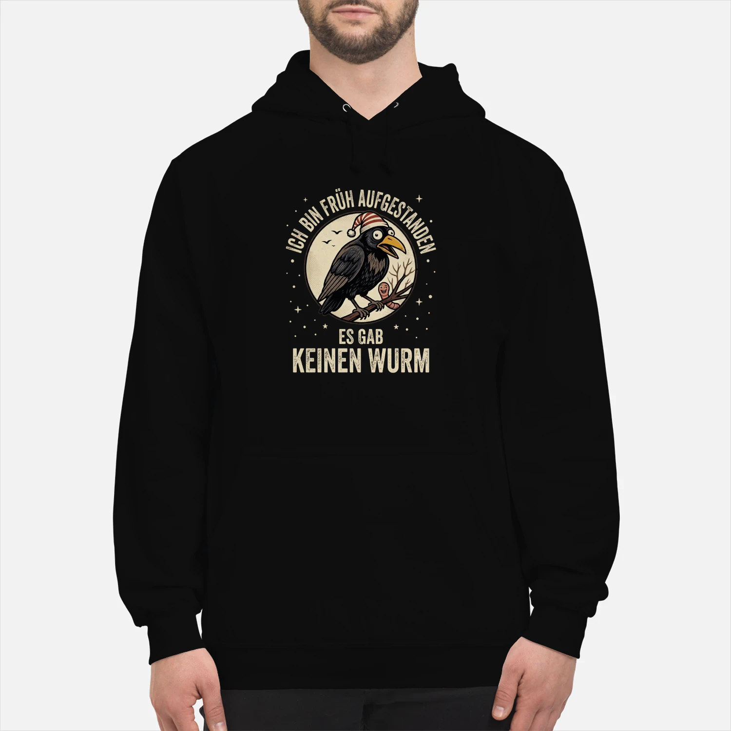 Lustiges Vogel Hoodie – Ich bin früh aufgestanden, es gab keinen Wurm
