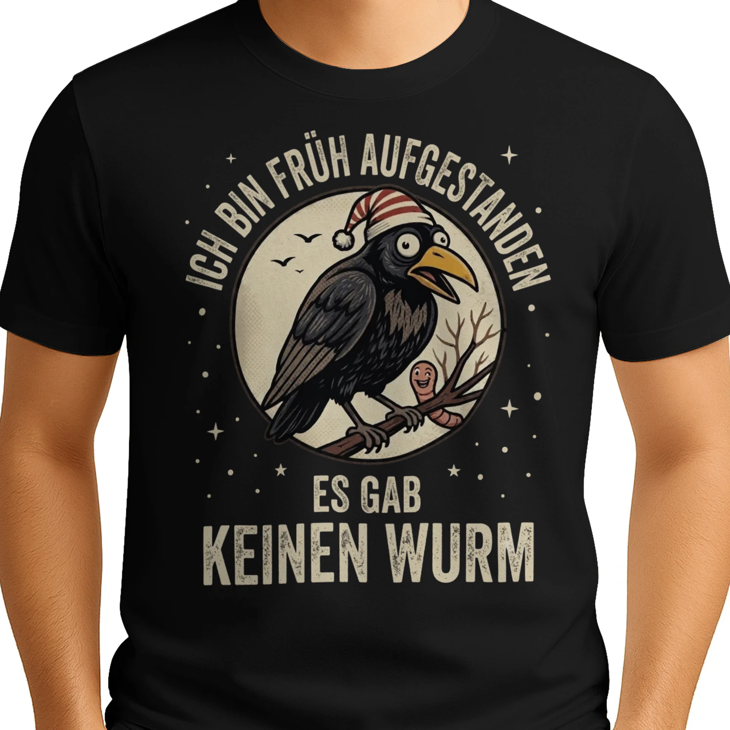 Lustiges Vogel T-Shirt – Ich bin früh aufgestanden, es gab keinen Wurm