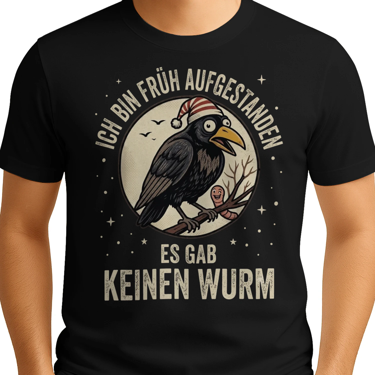 Lustiges Vogel T-Shirt – Ich bin früh aufgestanden, es gab keinen Wurm