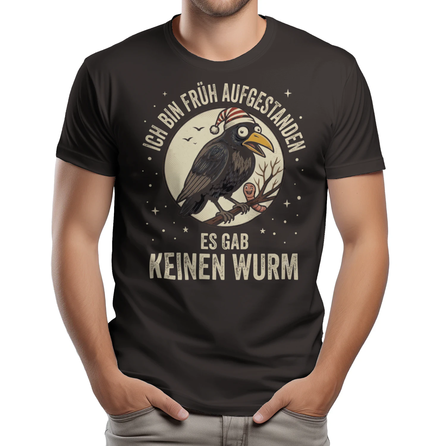 Lustiges Vogel-Design T-Shirt – Ich bin früh aufgestanden, es gab keinen Wurm