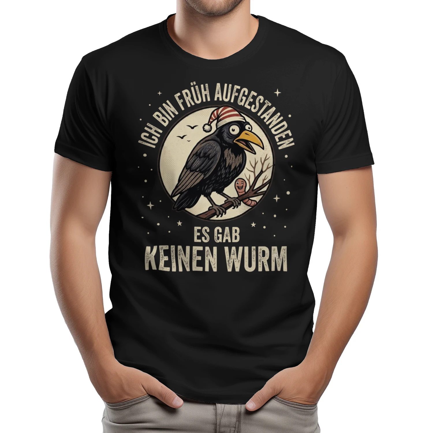 Lustiges Vogel T-Shirt – Ich bin früh aufgestanden, es gab keinen Wurm