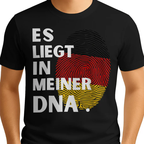 Deutschland liegt in meiner DNA – Flaggen Souvenir T-Shirt
