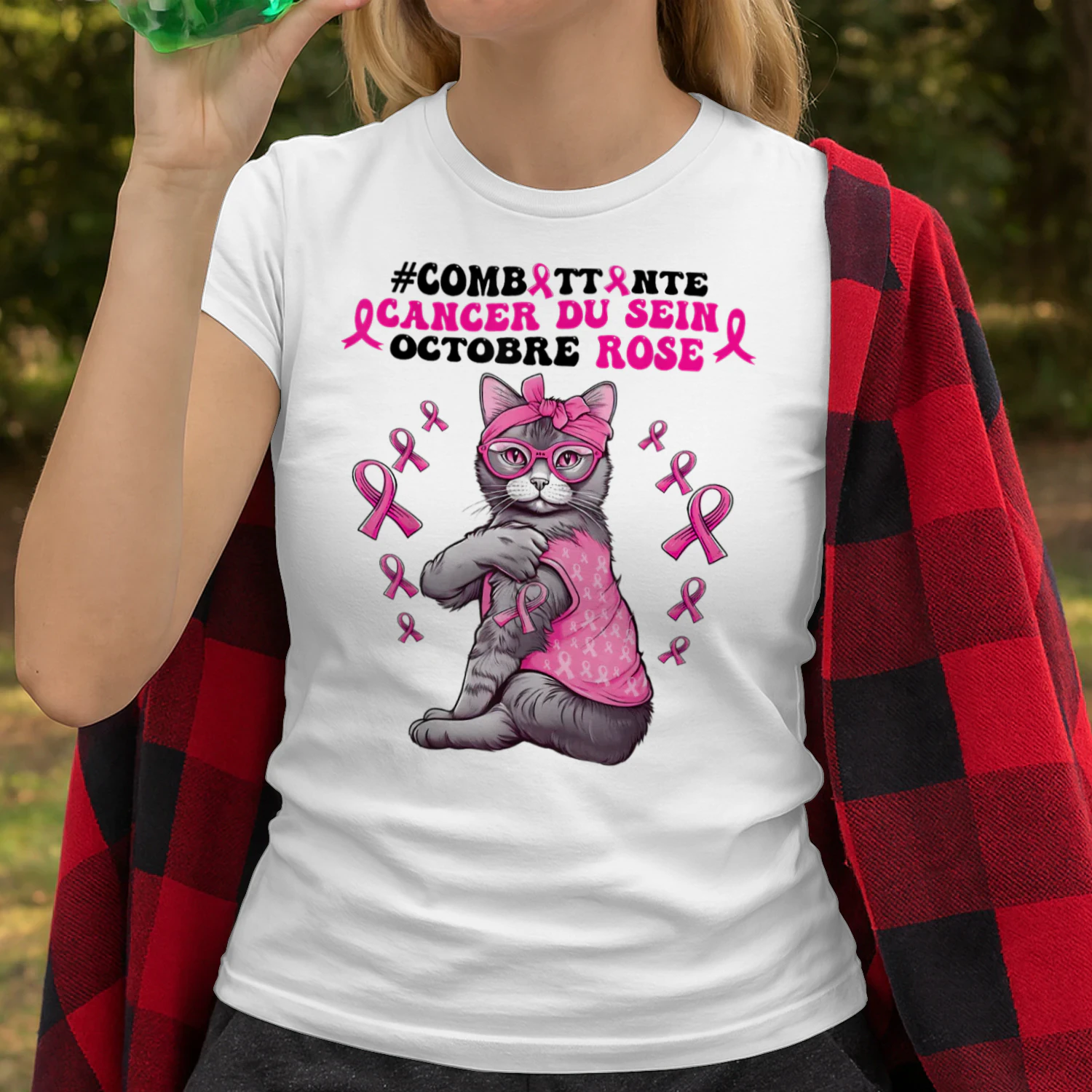 Combattre Cancer du Sein Octobre Rose Sensibilisation Femme