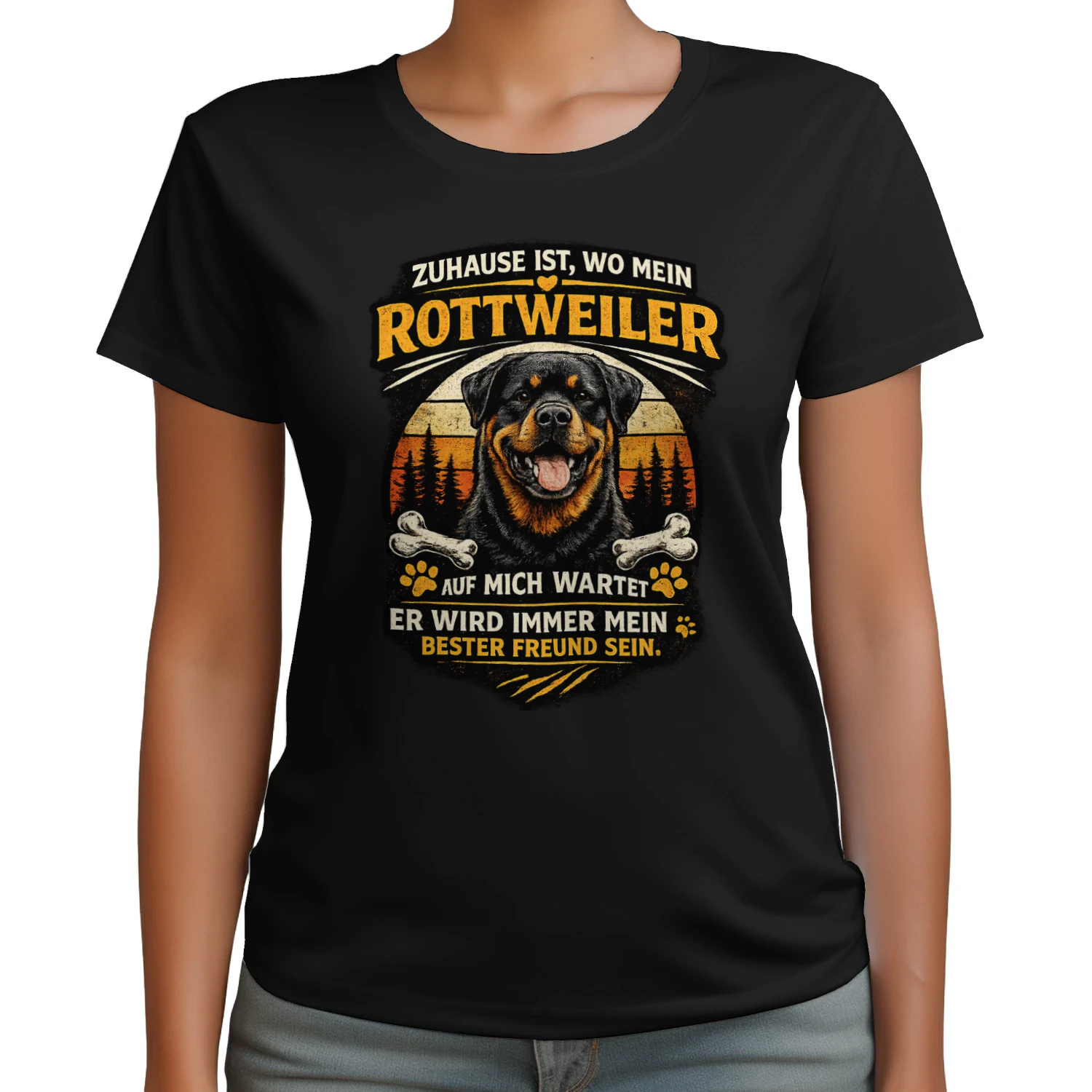 Deutscher Schäferhund Zuhause – Lustiges Hundeliebhaber T-Shirt