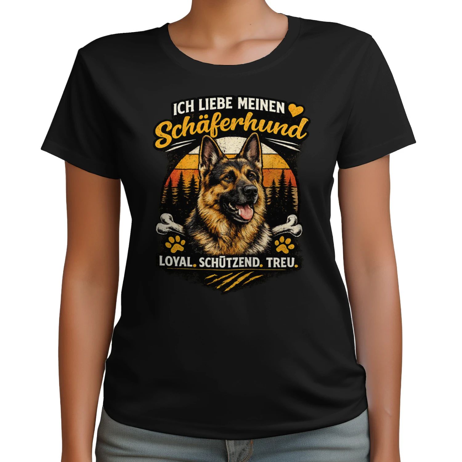 Ich Liebe Meinen Schäferhund – Loyal, Schützend, Treu T-Shirt