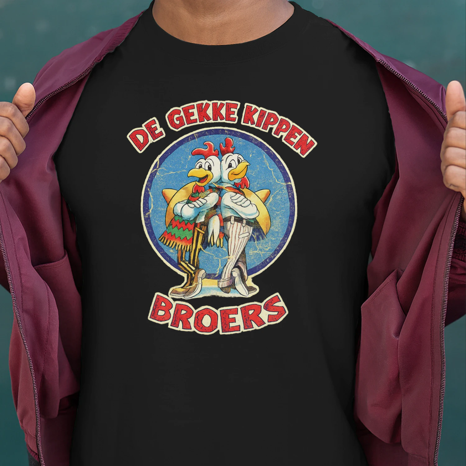 Grappige Kippen Broers Vintage T-Shirt