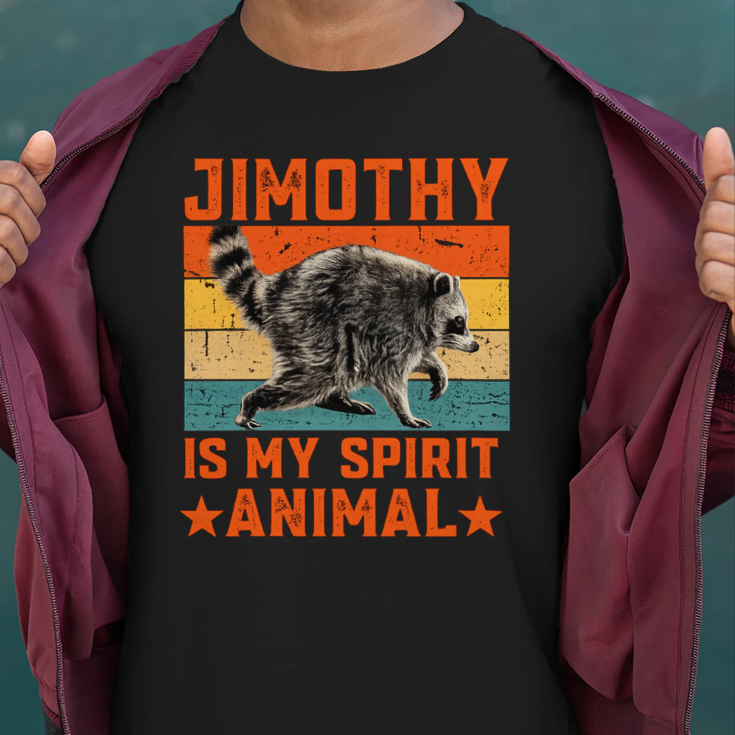 Jimothy Raccoon is My Spirit Animal Raccoon Meme T-Shirt