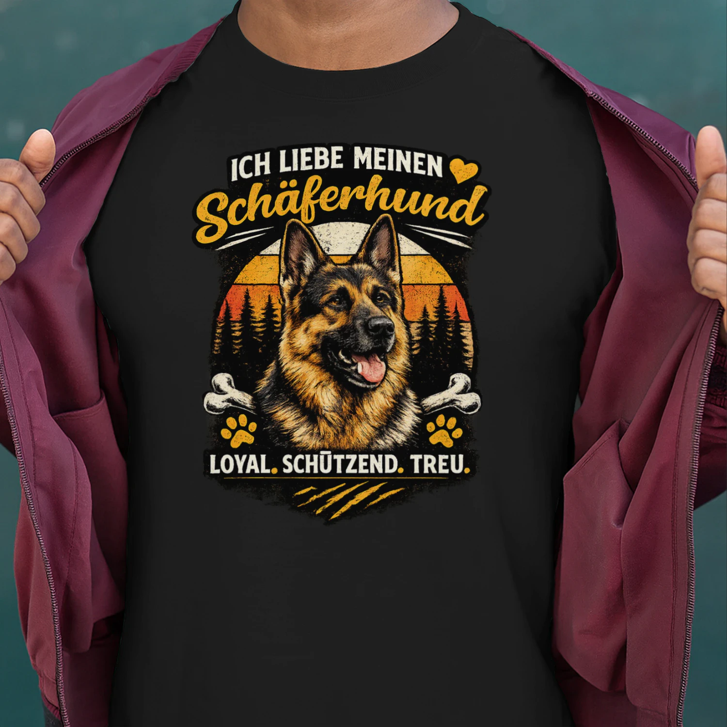 Ich Liebe Meinen Schäferhund – Loyal, Schützend, Treu T-Shirt