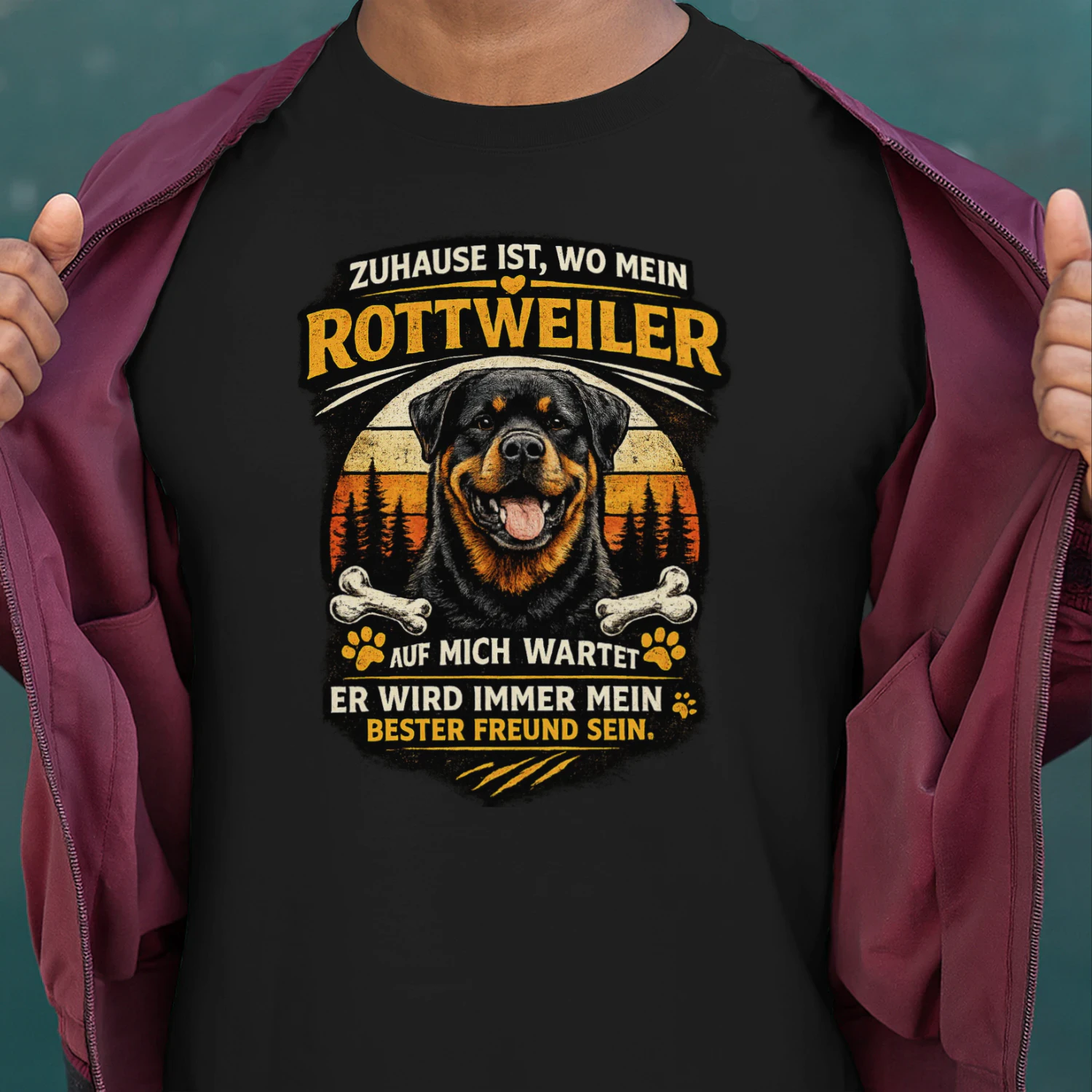 Deutscher Schäferhund Zuhause – Lustiges Hundeliebhaber T-Shirt