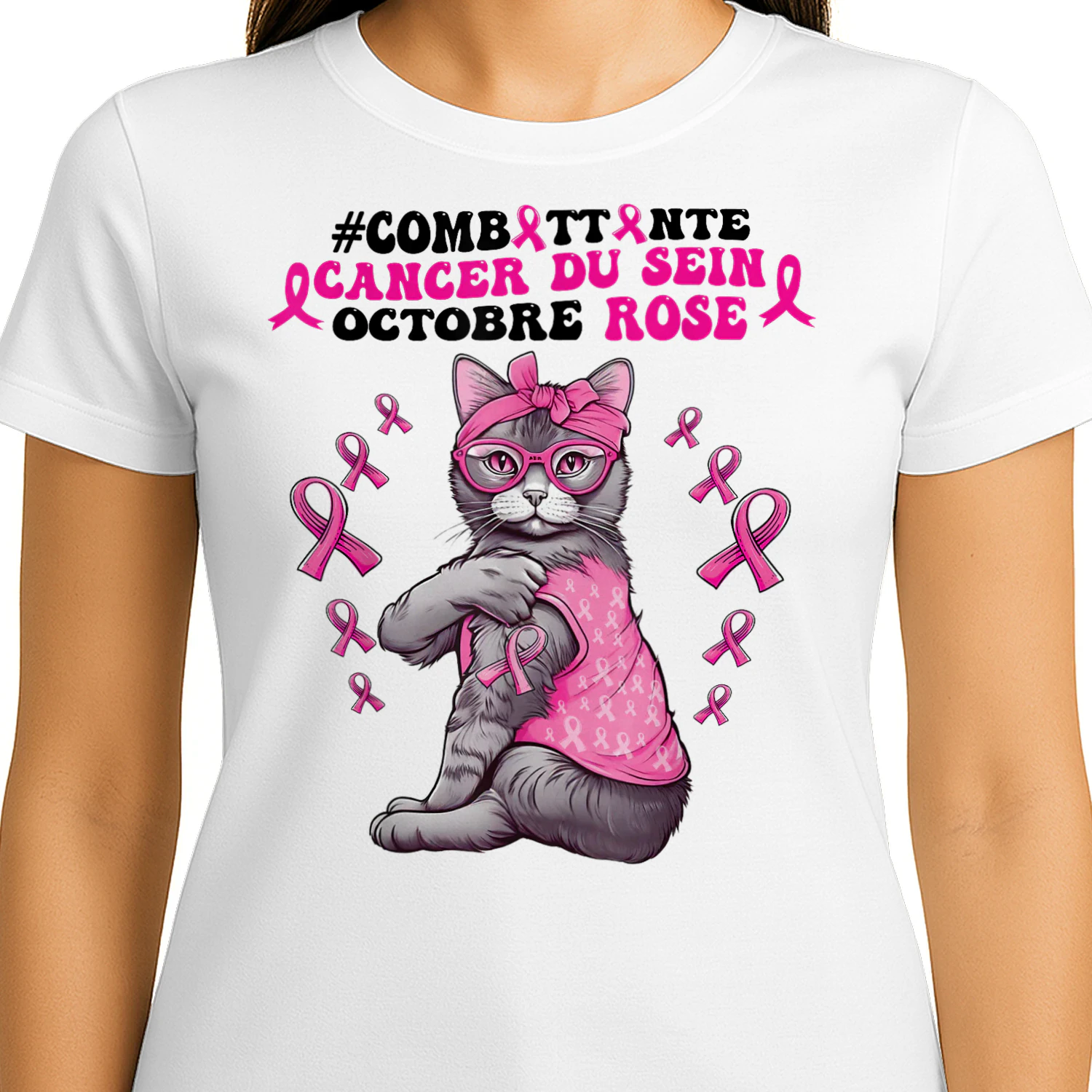 Combattre Cancer du Sein Octobre Rose Sensibilisation Femme