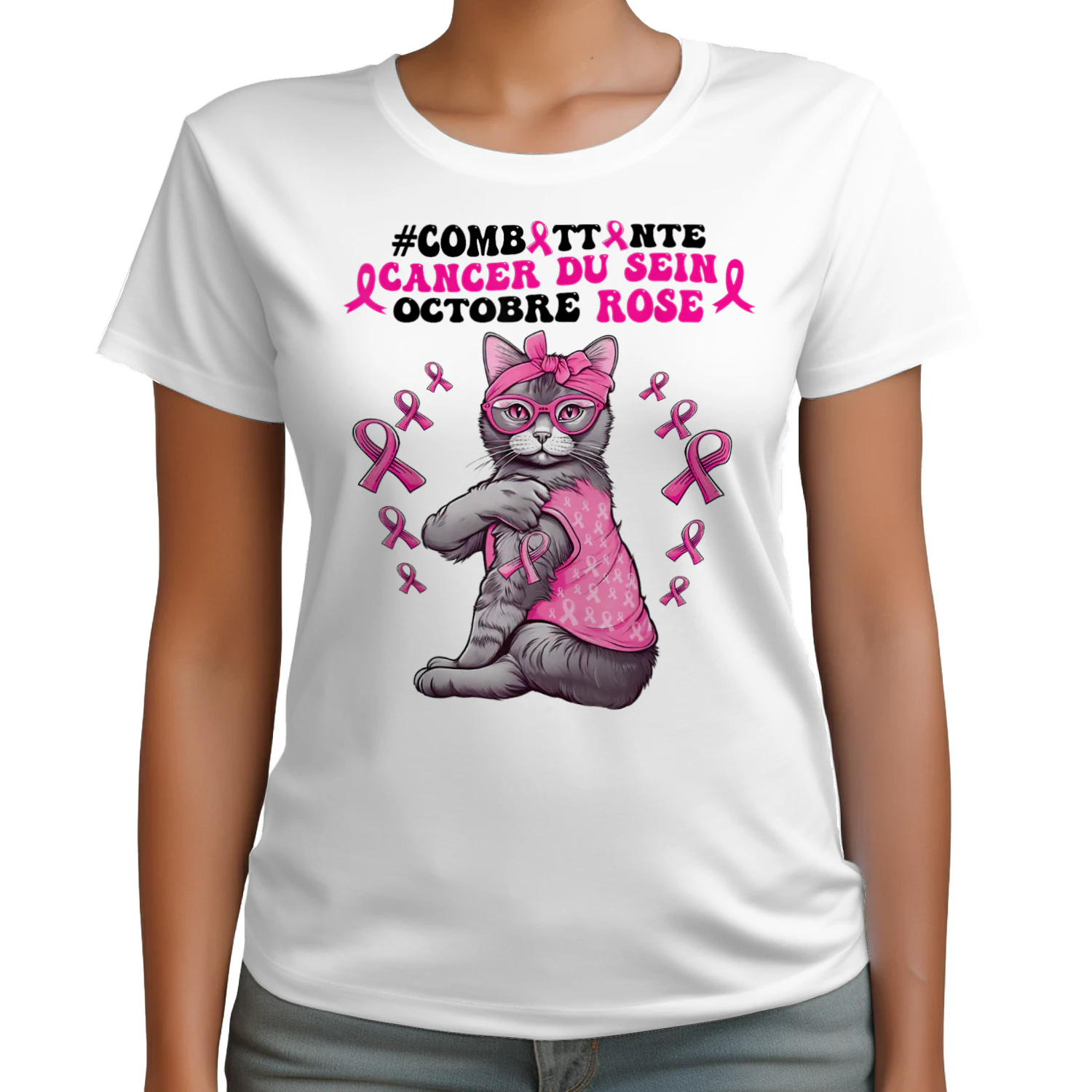 Combattre Cancer du Sein Octobre Rose Sensibilisation Femme