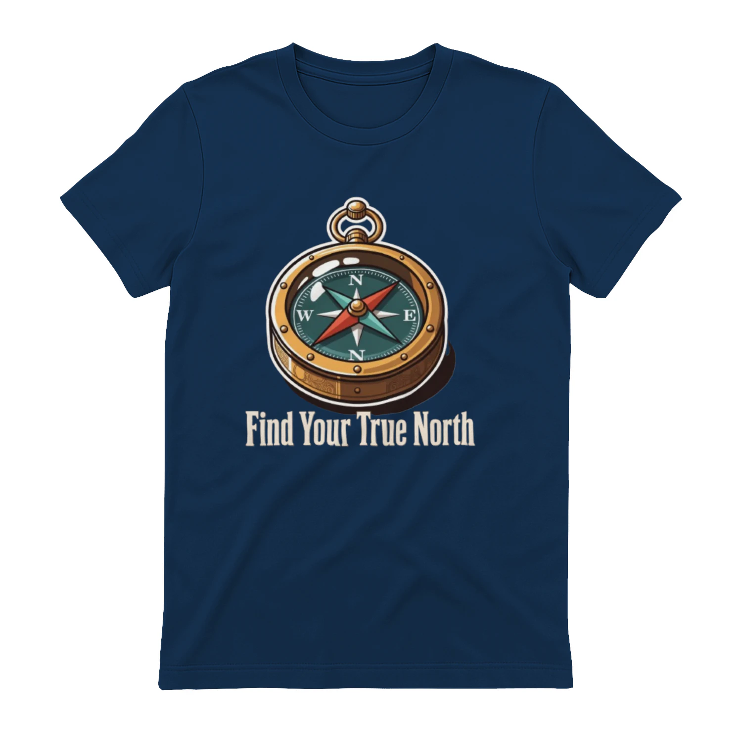 Find Your True North Compass T-Shirt | Adventure Motivational Tee