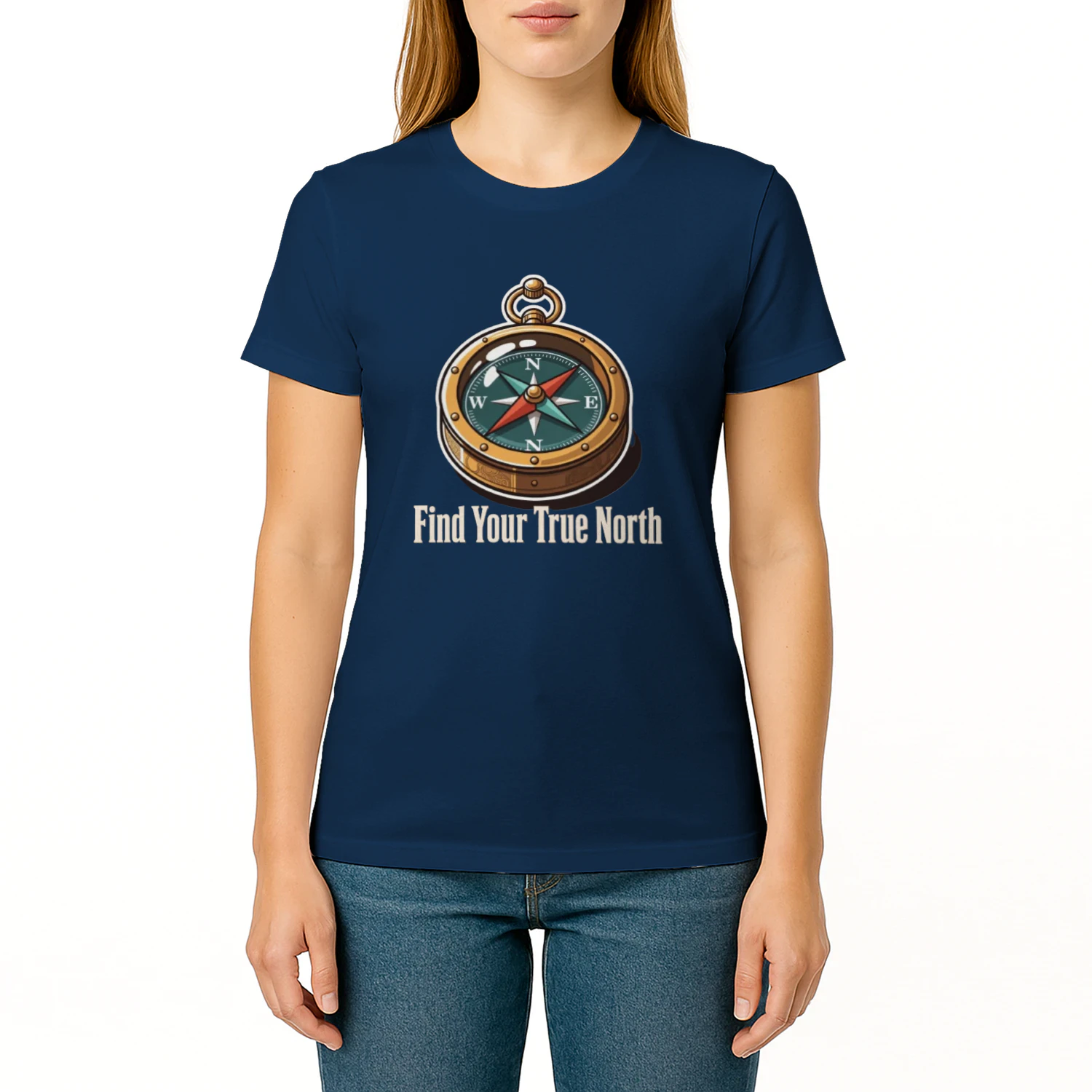 Find Your True North Compass T-Shirt | Adventure Motivational Tee