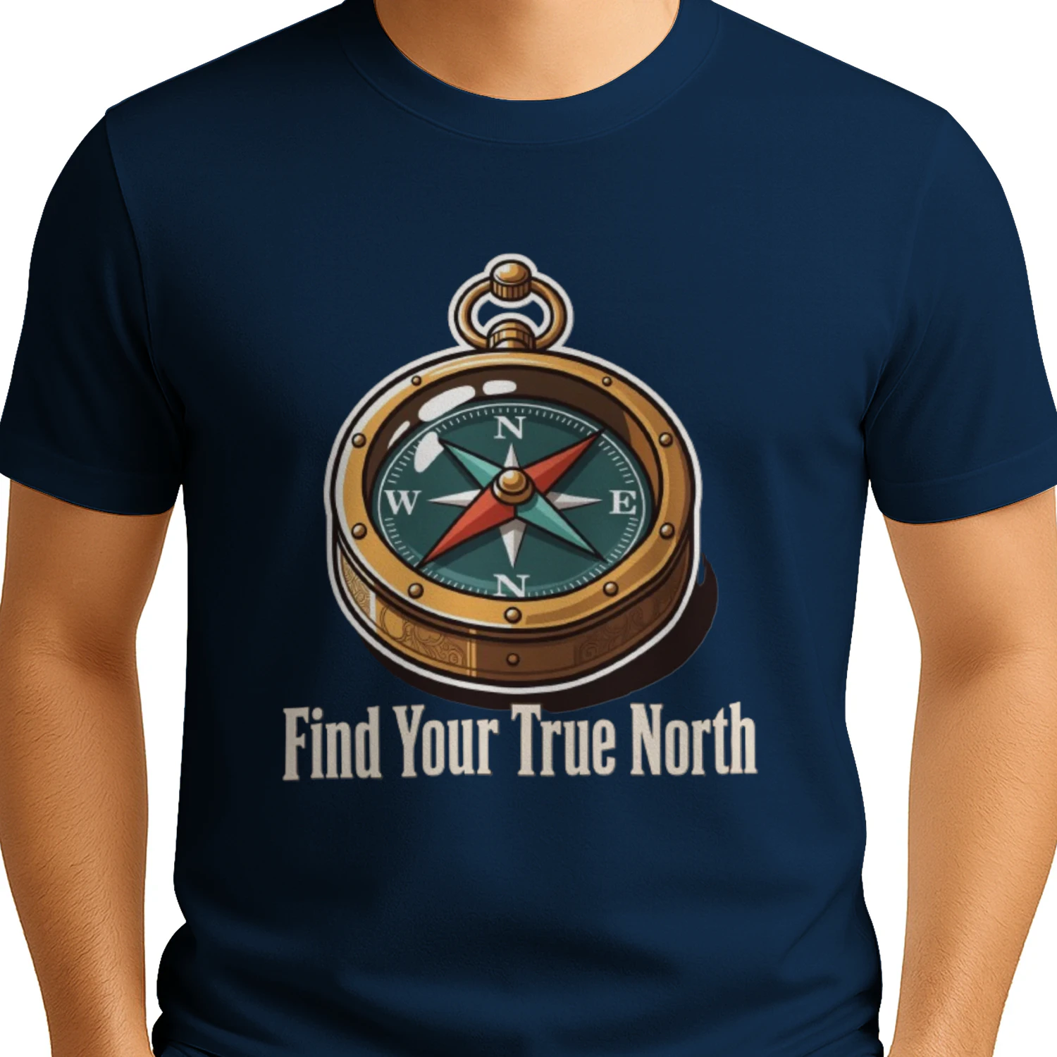 Find Your True North Compass T-Shirt | Adventure Motivational Tee