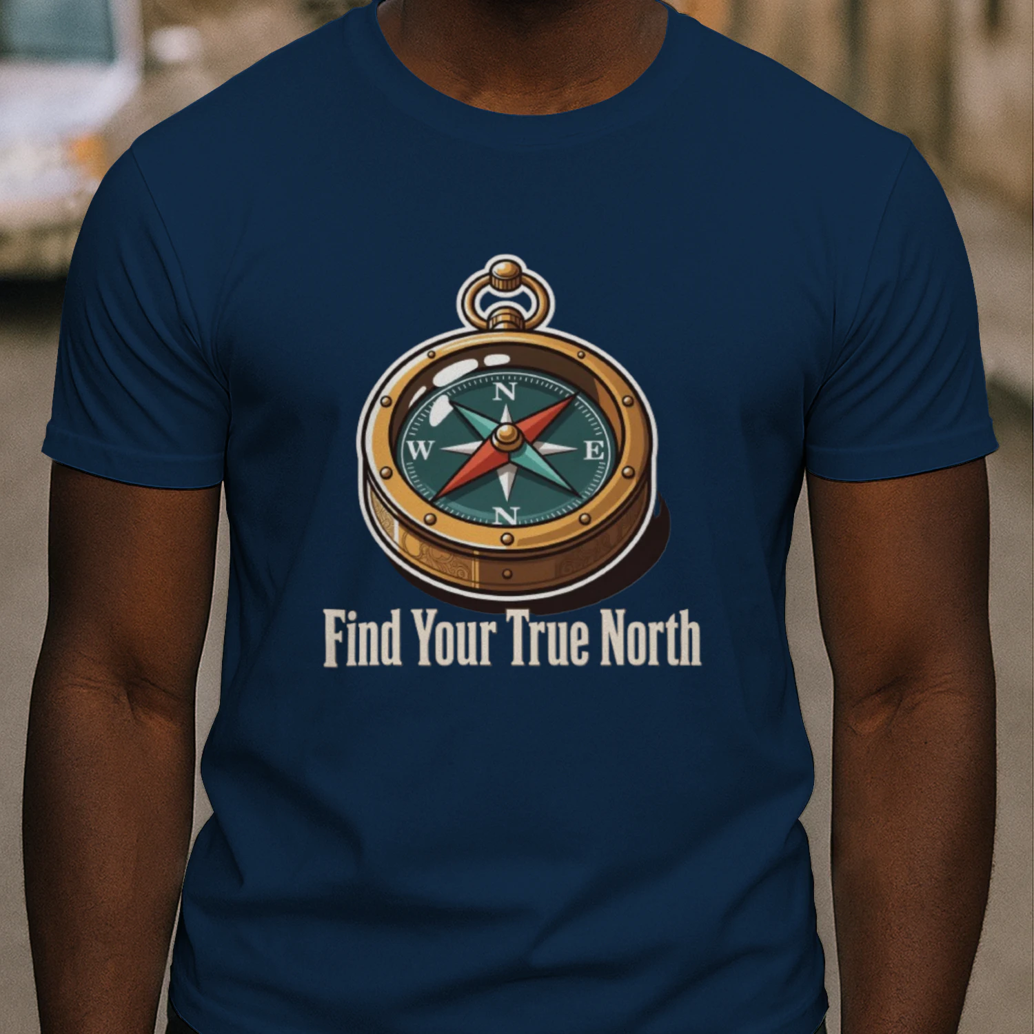 Find Your True North Compass T-Shirt | Adventure Motivational Tee