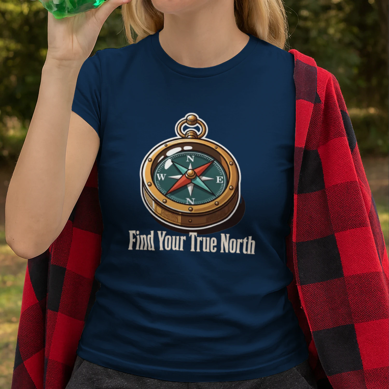 Find Your True North Compass T-Shirt | Adventure Motivational Tee
