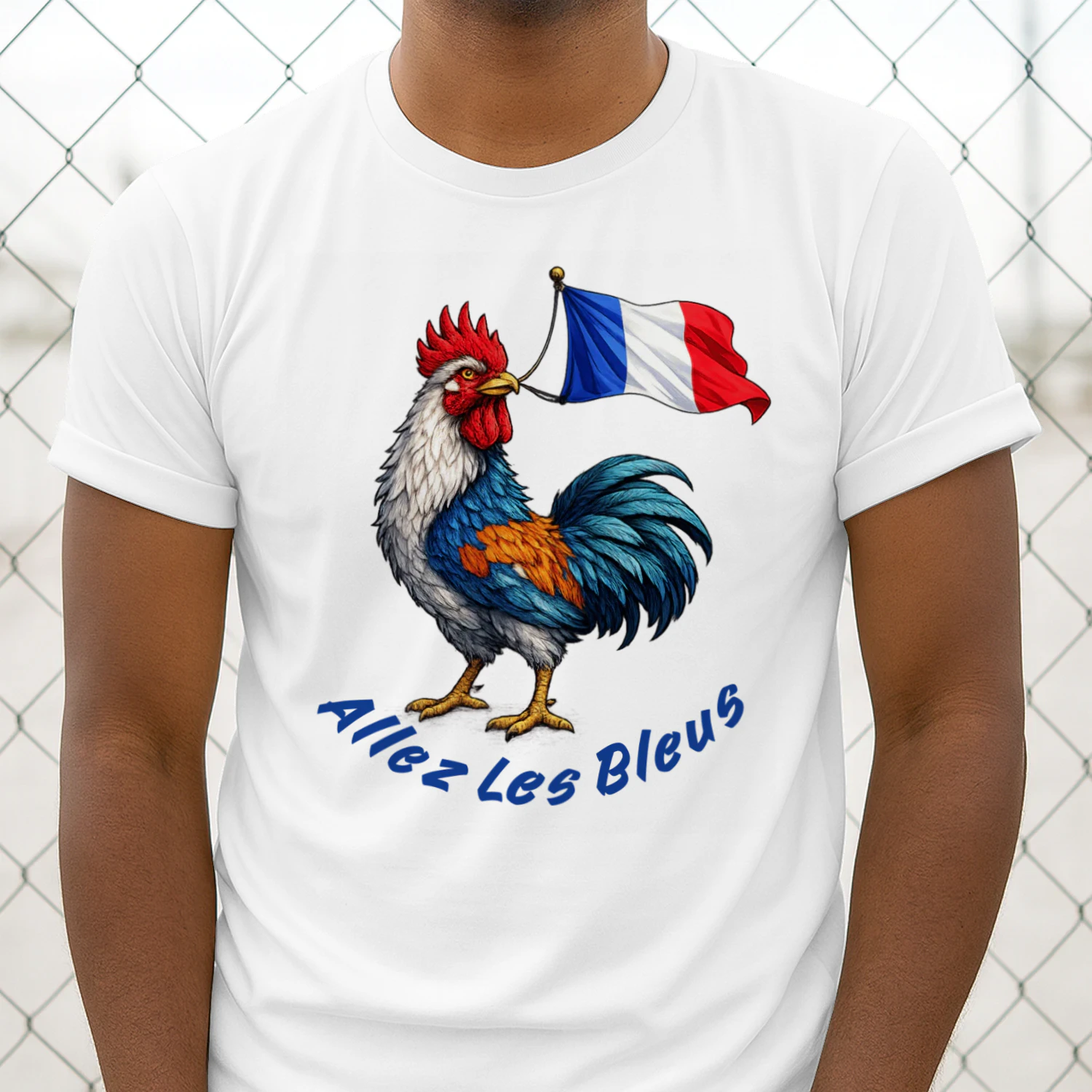 Allez Les Bleus Frensh Flag  Rooster