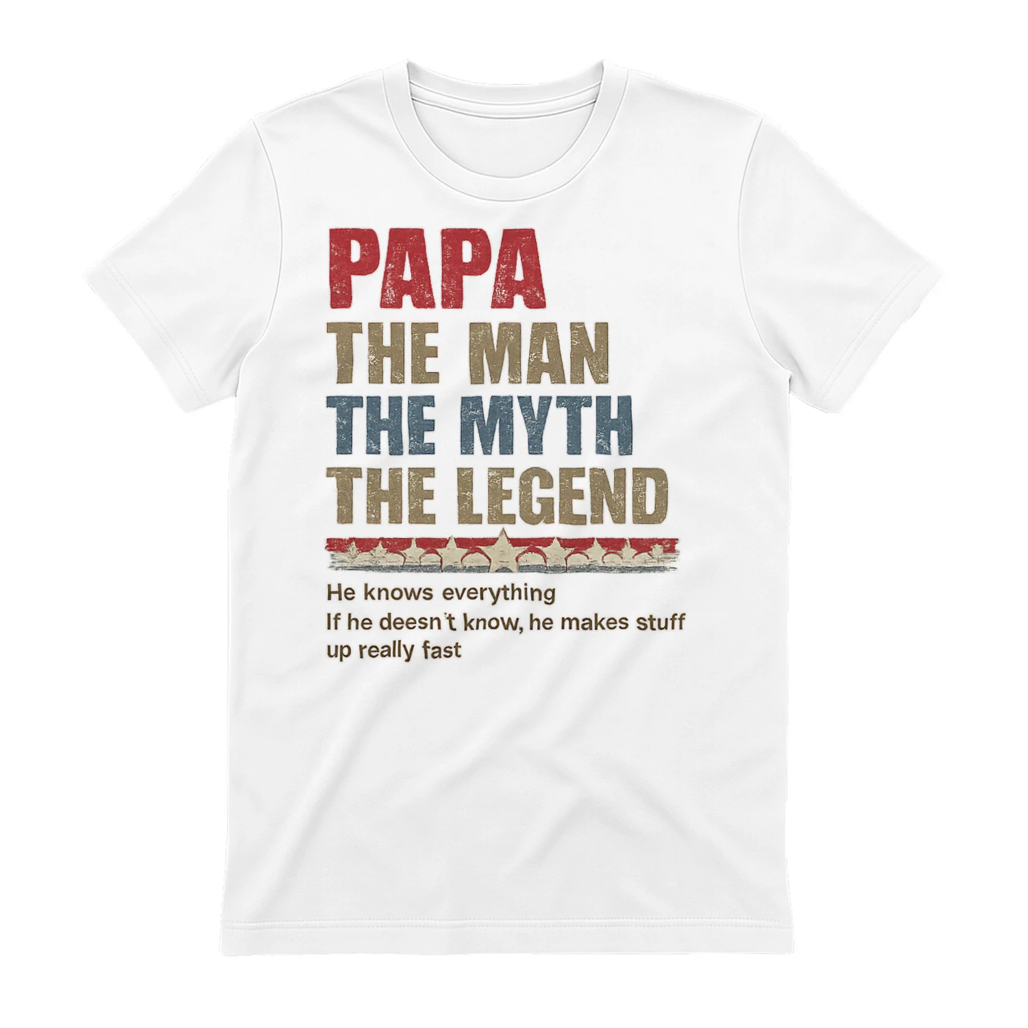 Personalized Papa The Man The Myth The Legend T-Shirt, Viva Store®