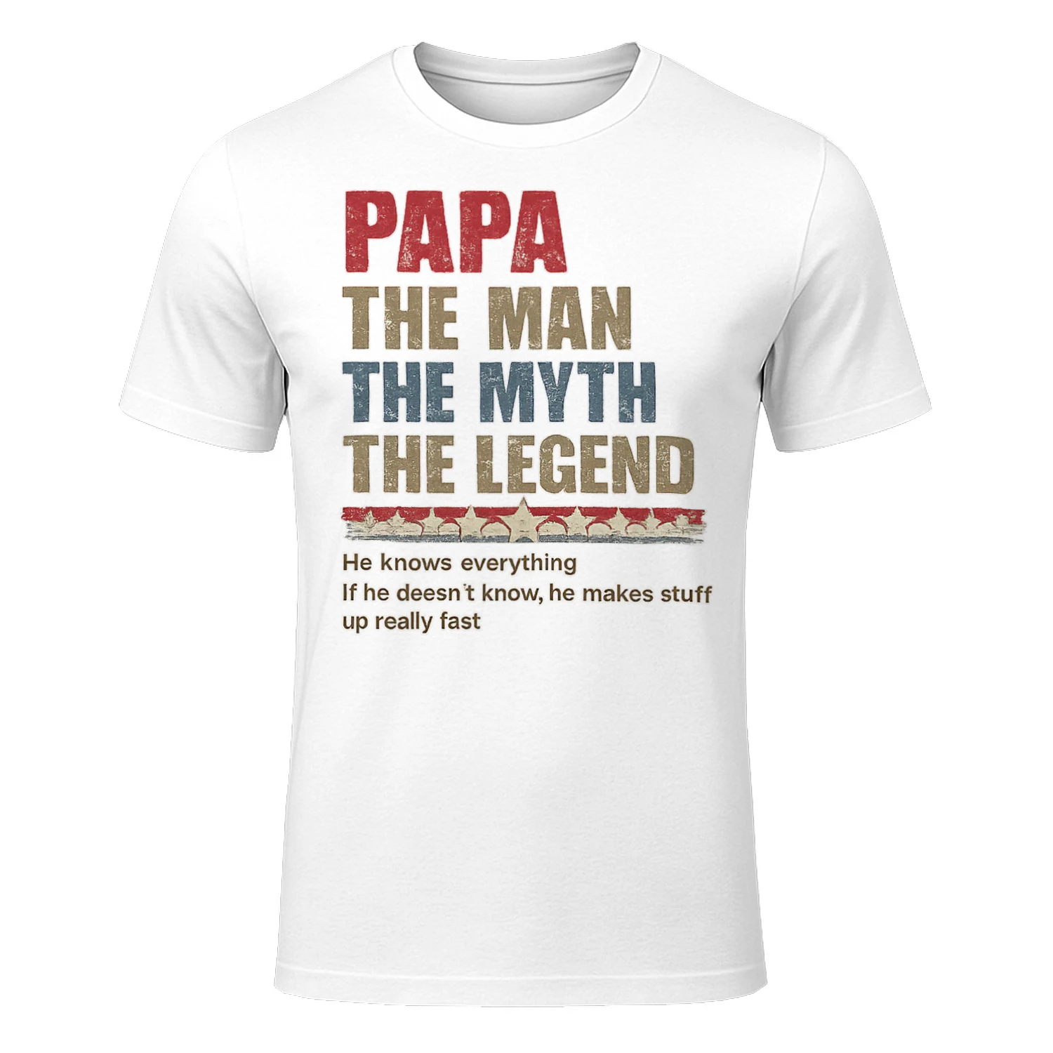 Personalized Papa The Man The Myth The Legend T-Shirt, Viva Store®