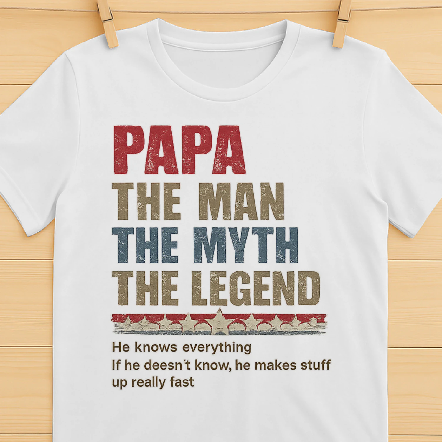 Personalized Papa The Man The Myth The Legend T-Shirt, Viva Store®
