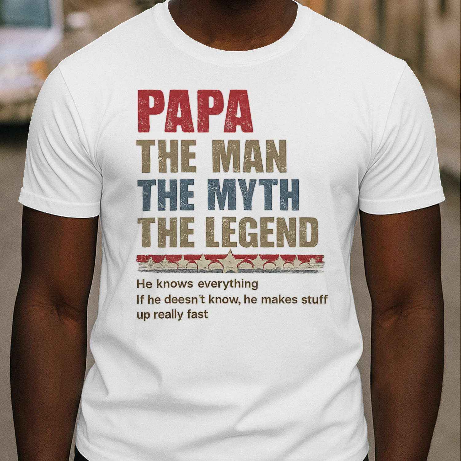 Personalized Papa The Man The Myth The Legend T-Shirt, Viva Store®