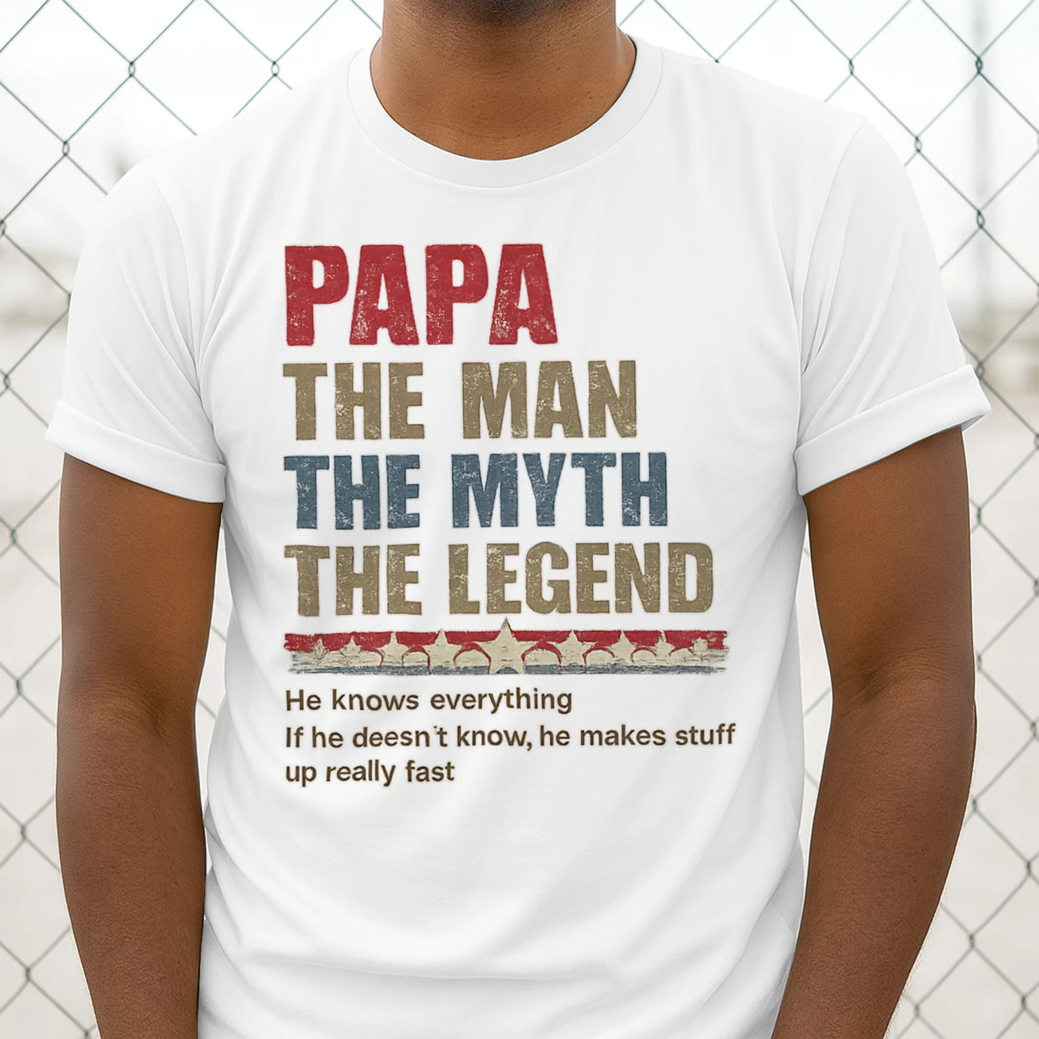 Personalized Papa The Man The Myth The Legend T-Shirt, Viva Store®