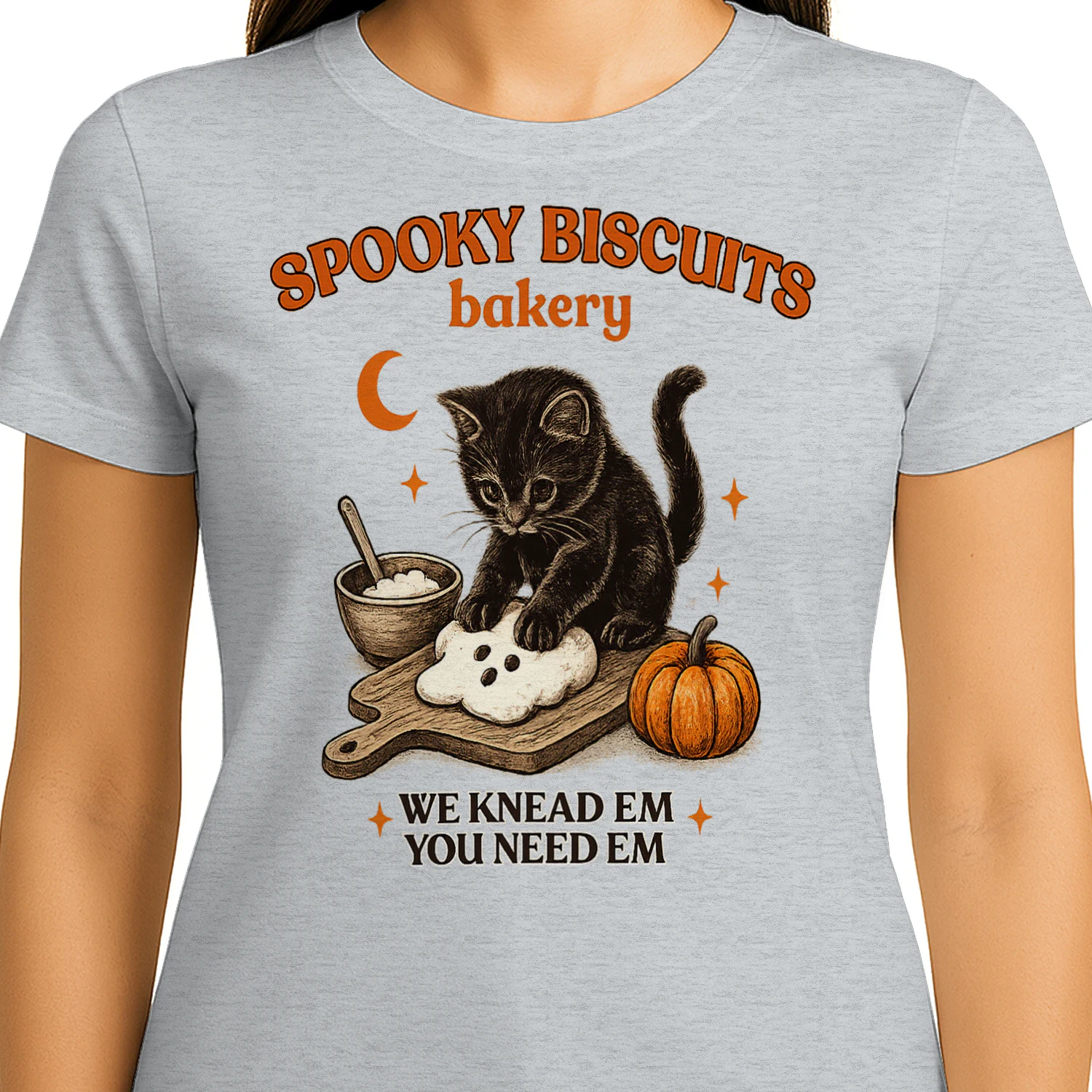 Spooky Season Cat Lover Shirt, Vintage Halloween Bakery Tee, Viva Store®