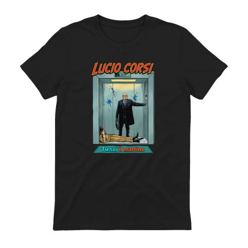 Lucio Corsi Merch Tu Sei Il Mattino Retro Comic Elevator Art