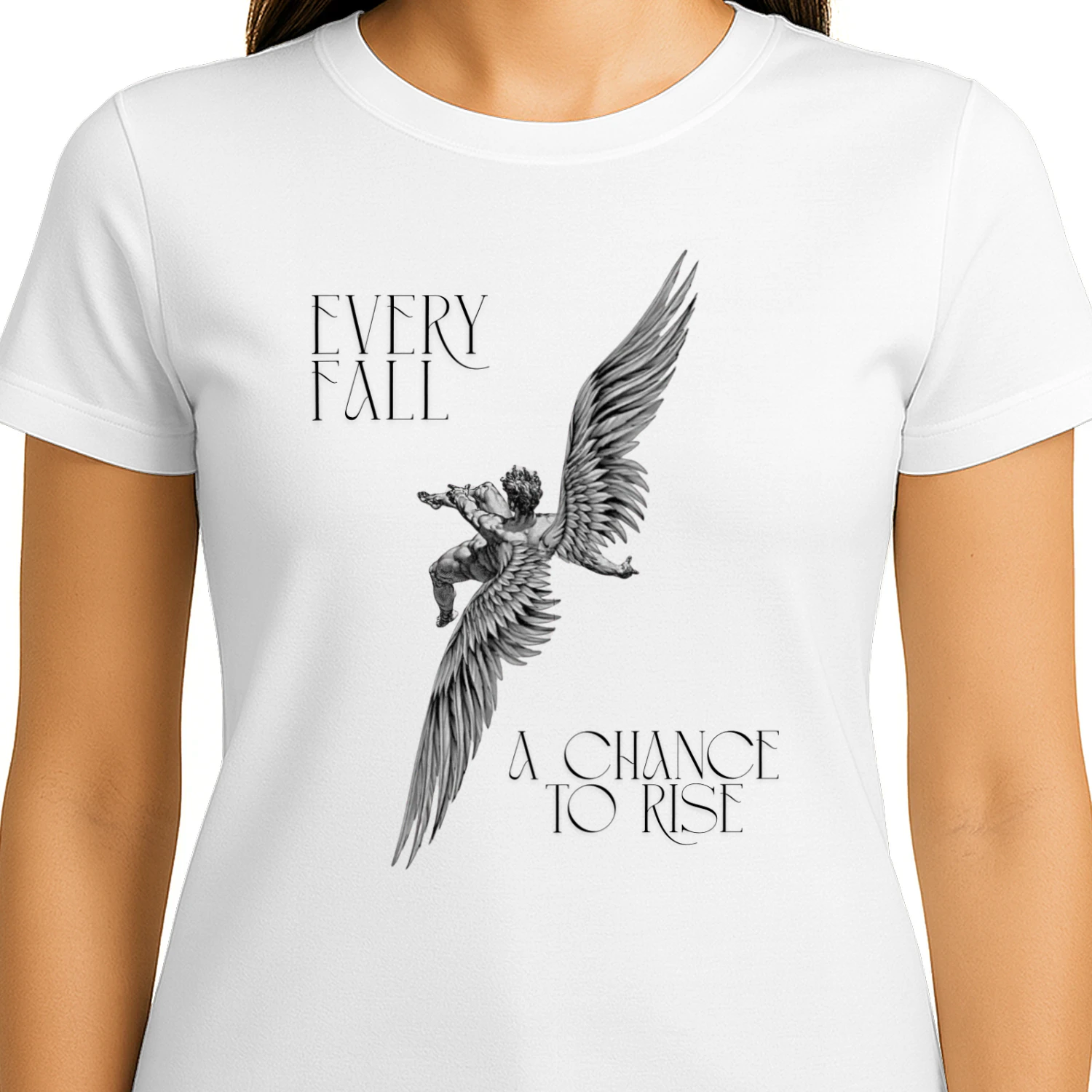 Falling Angel Dark Aesthetic Graphic Shirt Essential Tee
