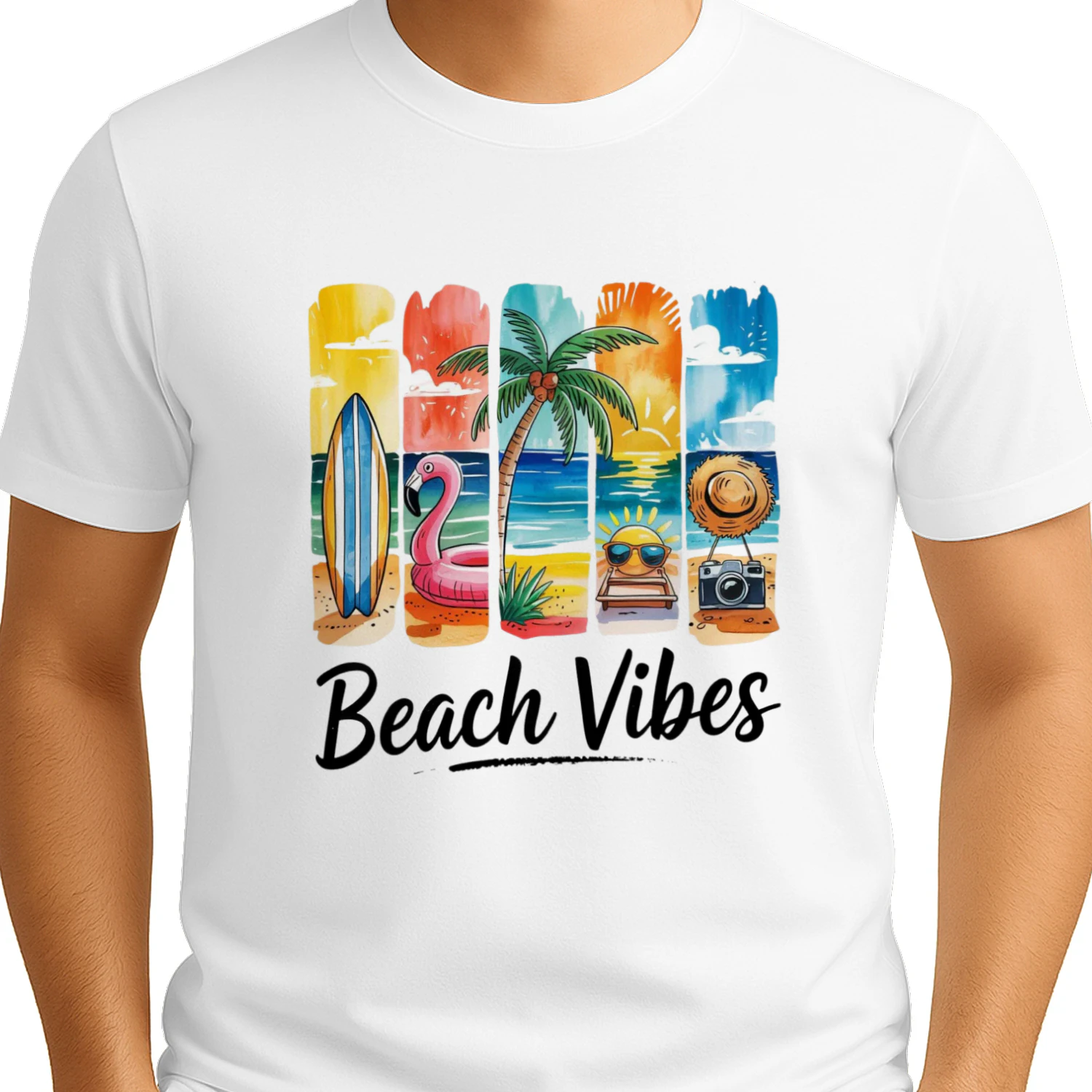 Retro Beach Vibes Unisex Softstyle Tee 