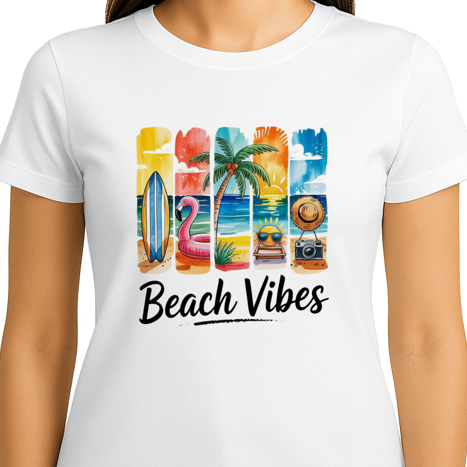 Retro Beach Vibes Unisex Softstyle Tee 